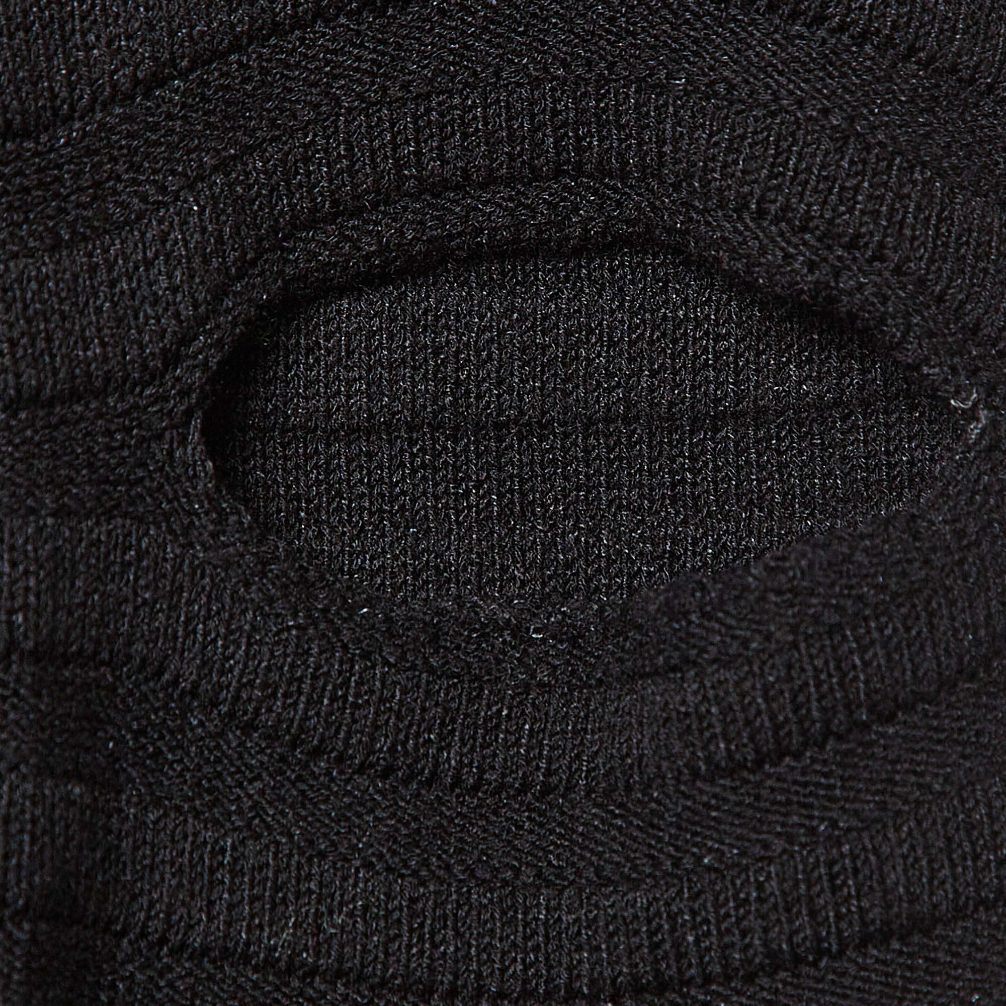Off-White Logo Print Black Rib Knit Bodycon Dress M 