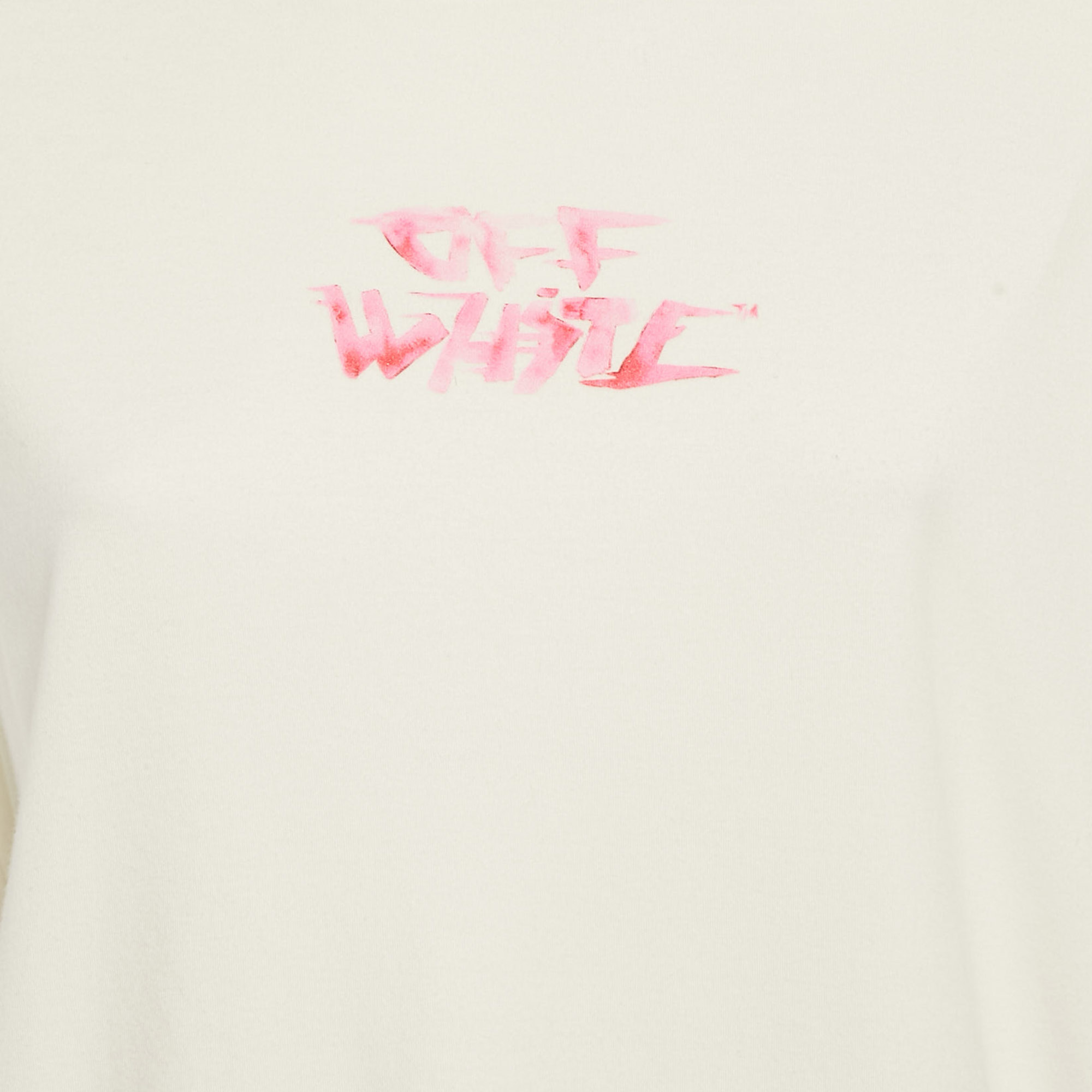 Off-White White Logo Print Jersey Oversized T-Shirt M 
