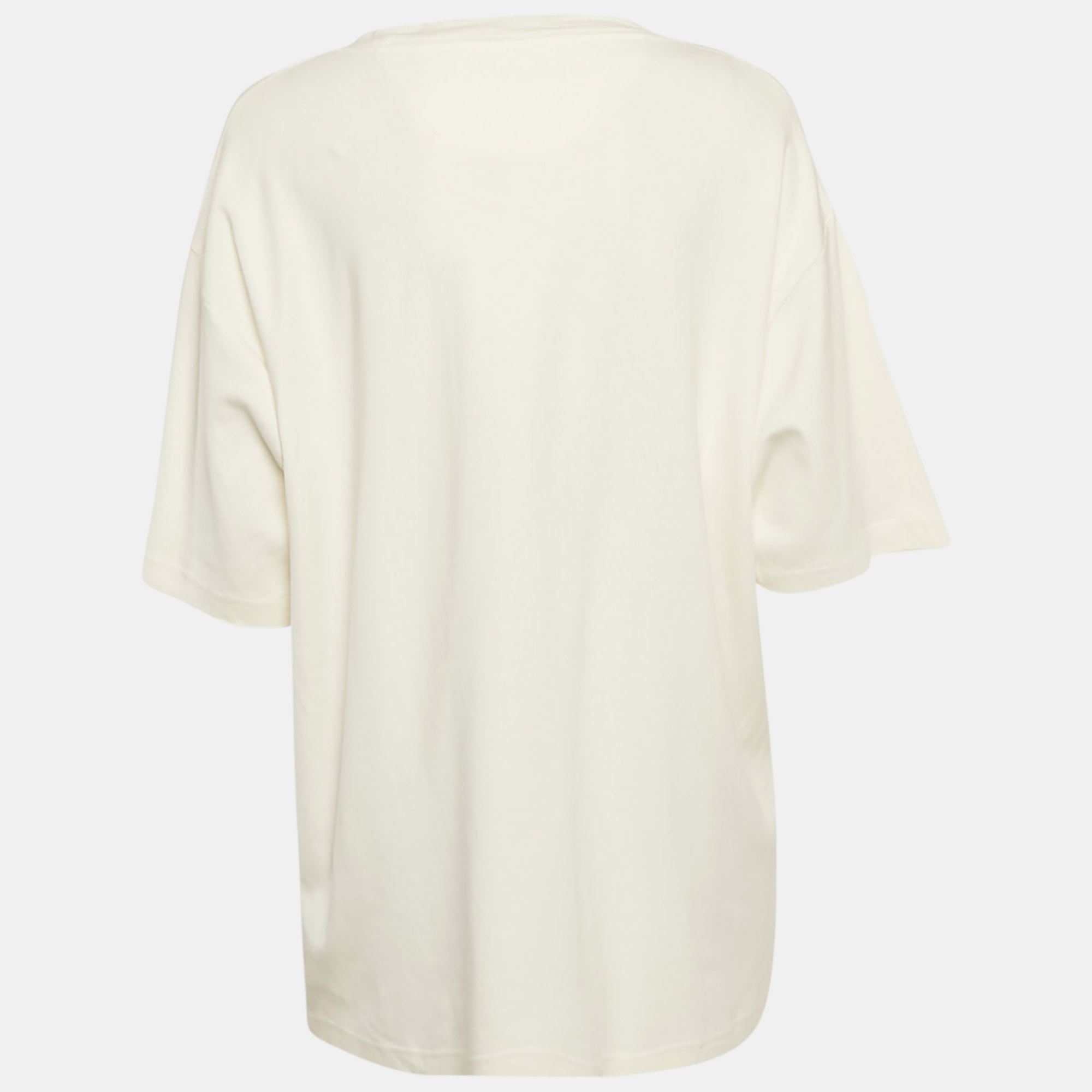 Off-White White Logo Print Jersey Oversized T-Shirt M 