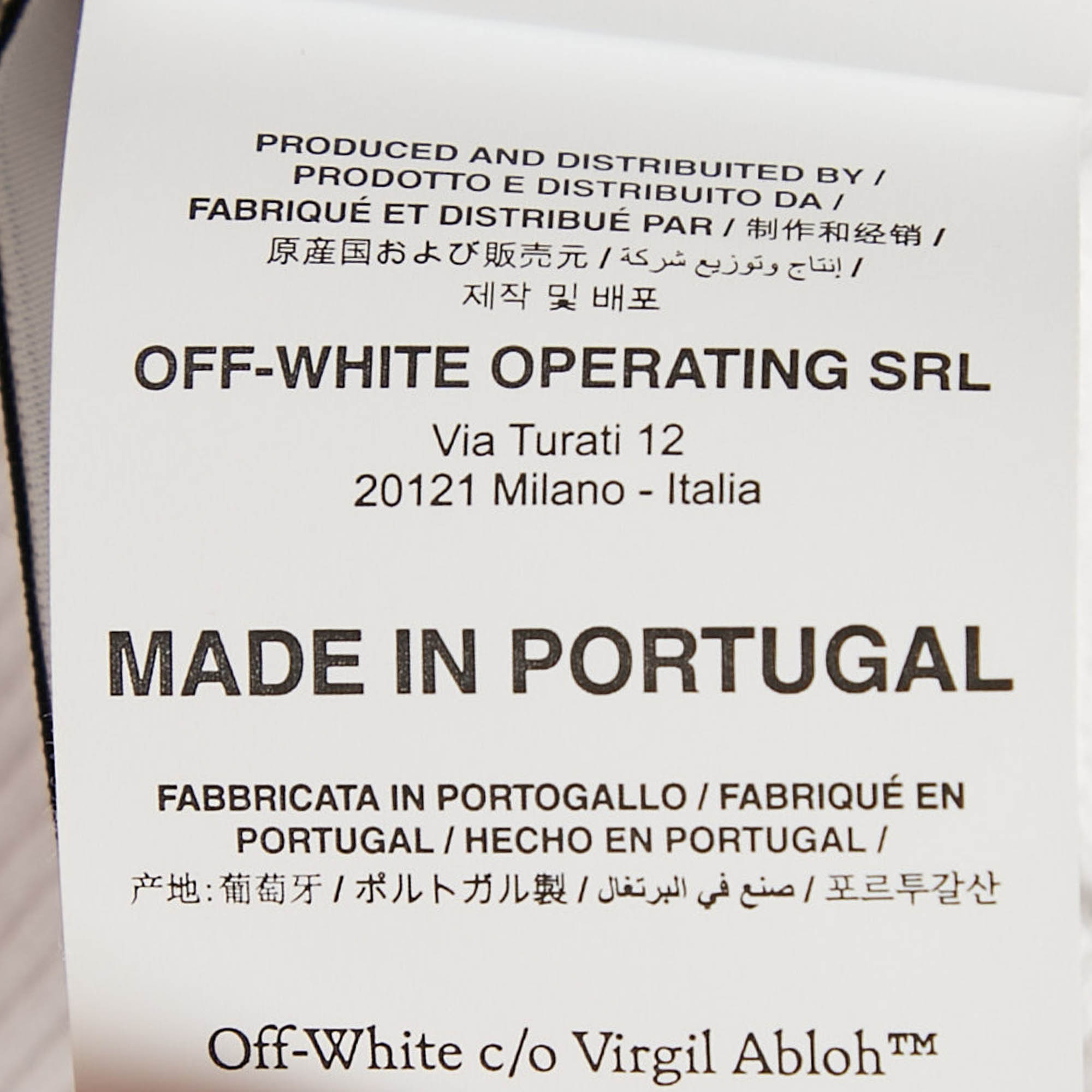 Off-White White Logo Embellished Cotton Hoodie M 