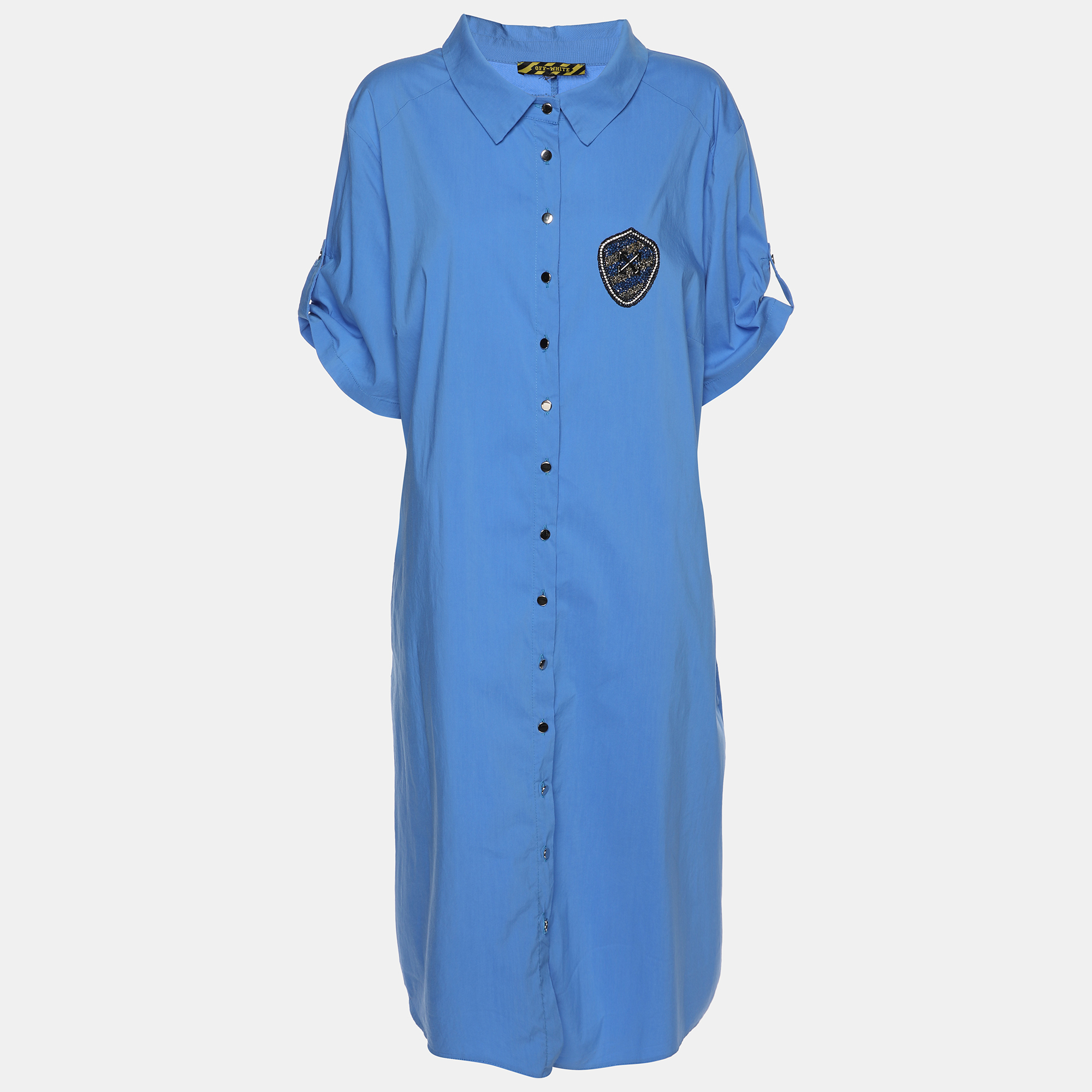 

Off-White Blue Cotton Long Dress