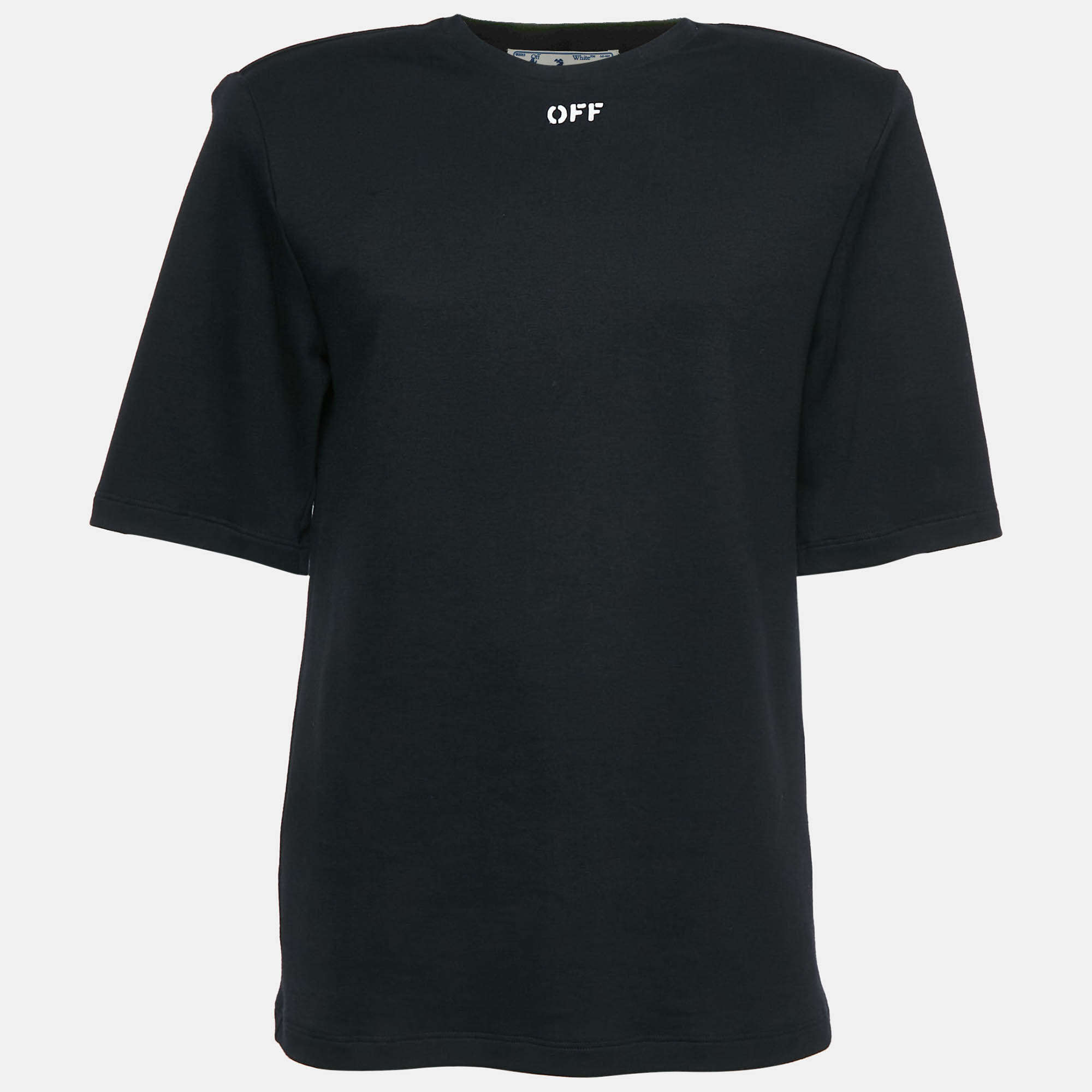 

Off-White Black Off Print Cotton Crew Neck T-Shirt M