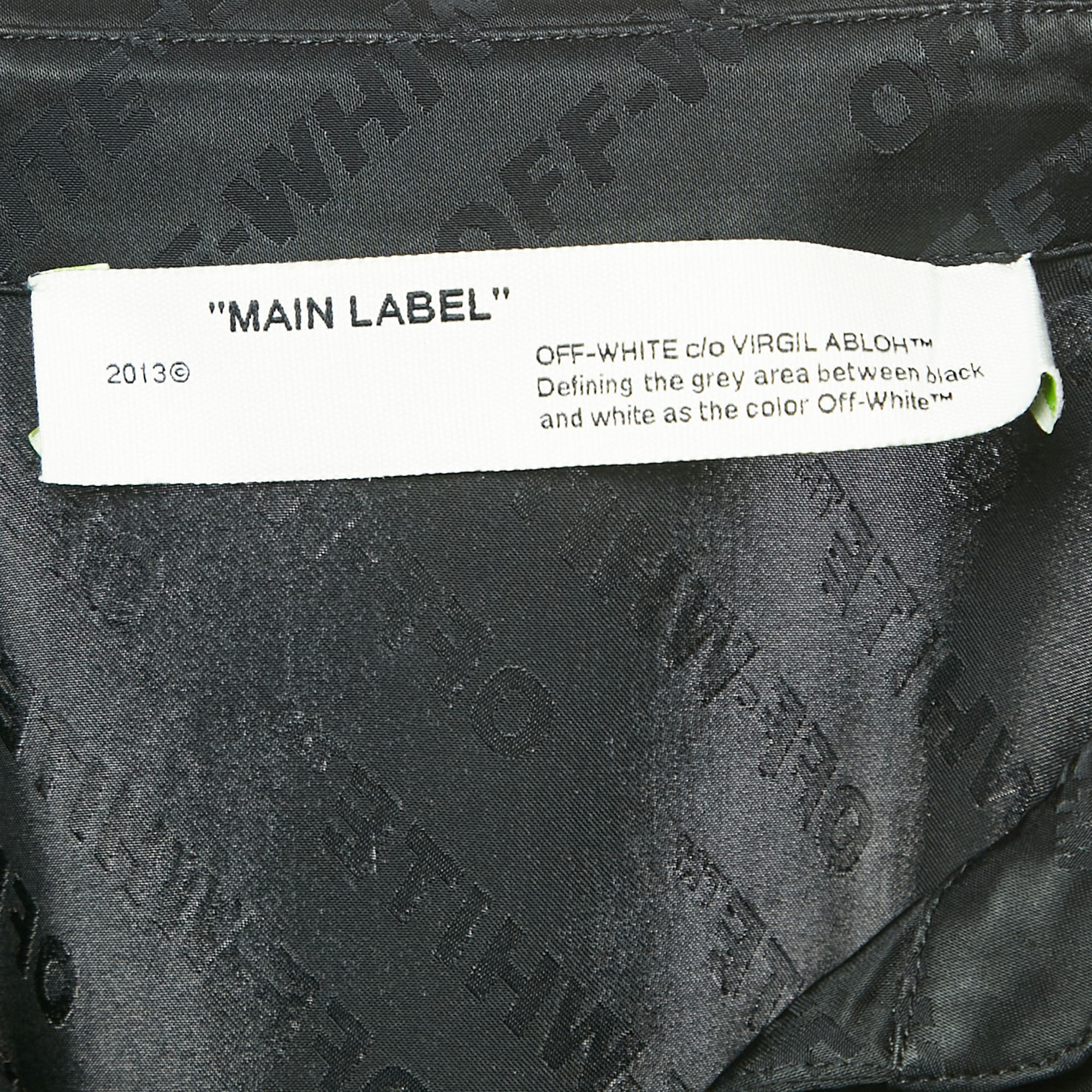 Off-White Black Logo Jacquard Satin Blouse and Pants Set L 