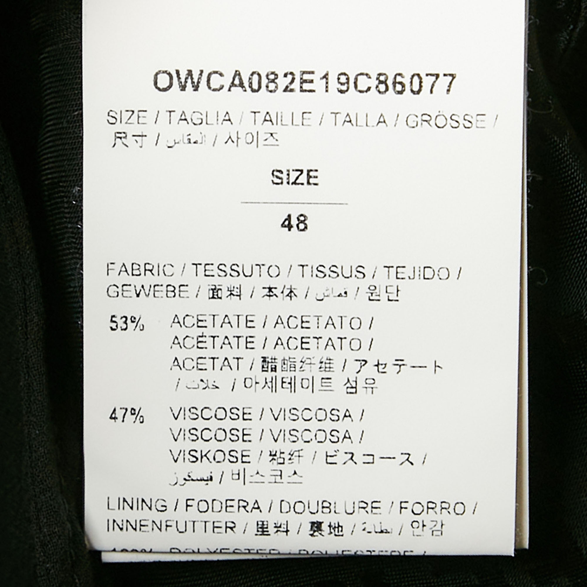 Off-White Black Logo Jacquard Satin Blouse and Pants Set L 