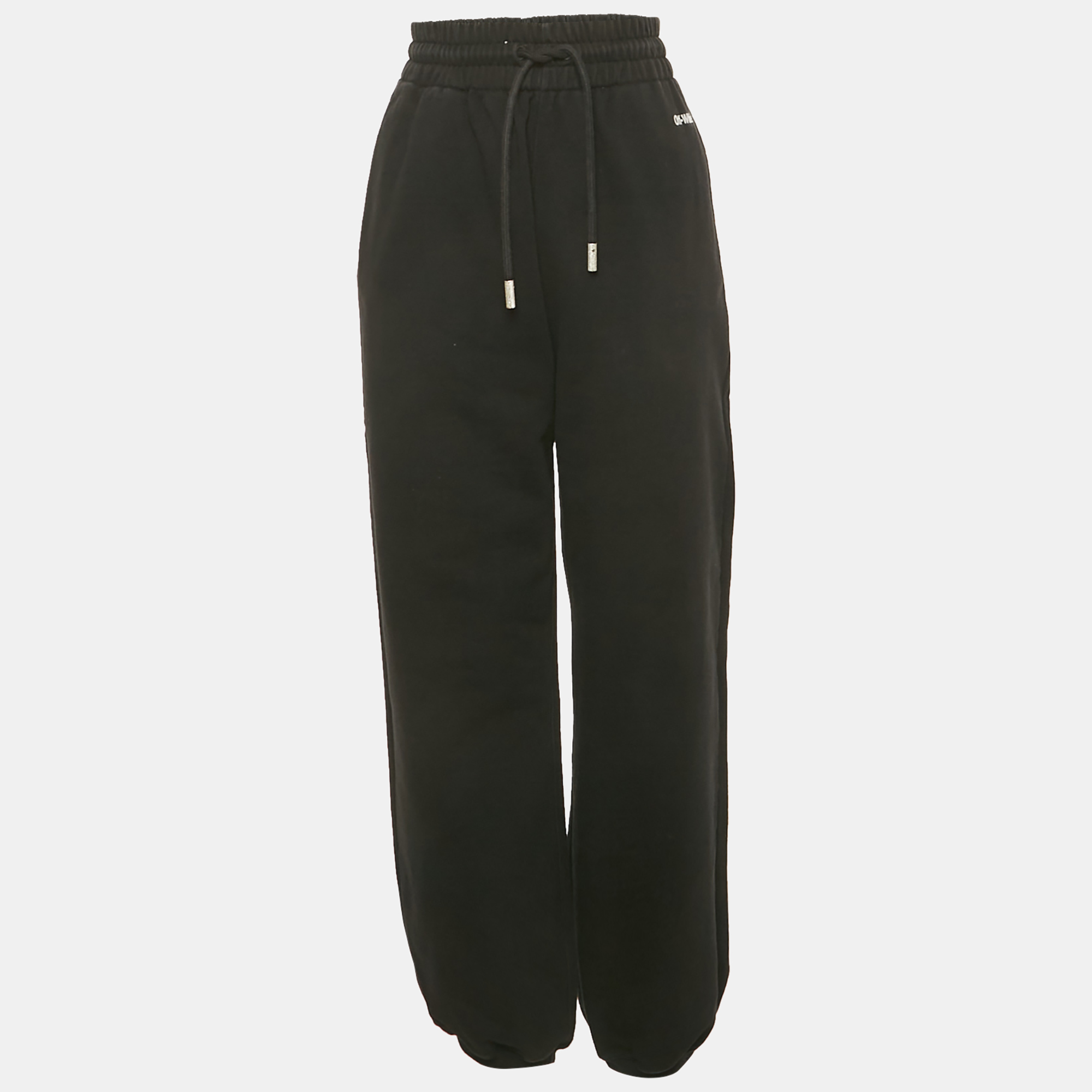 

Off-White Black Logo Embroidered Cotton Sweatpants M