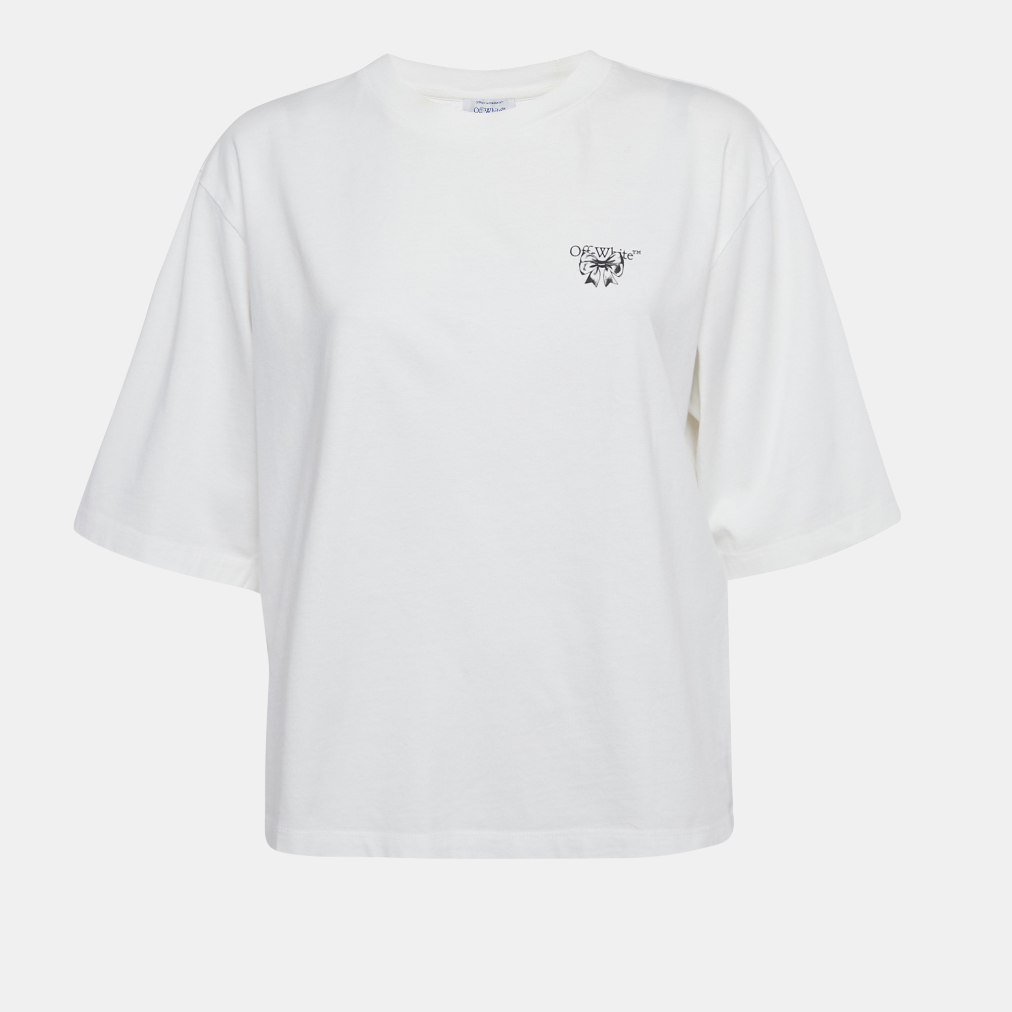 

Off-White White Bow Print Jersey Crewneck T-Shirt XL