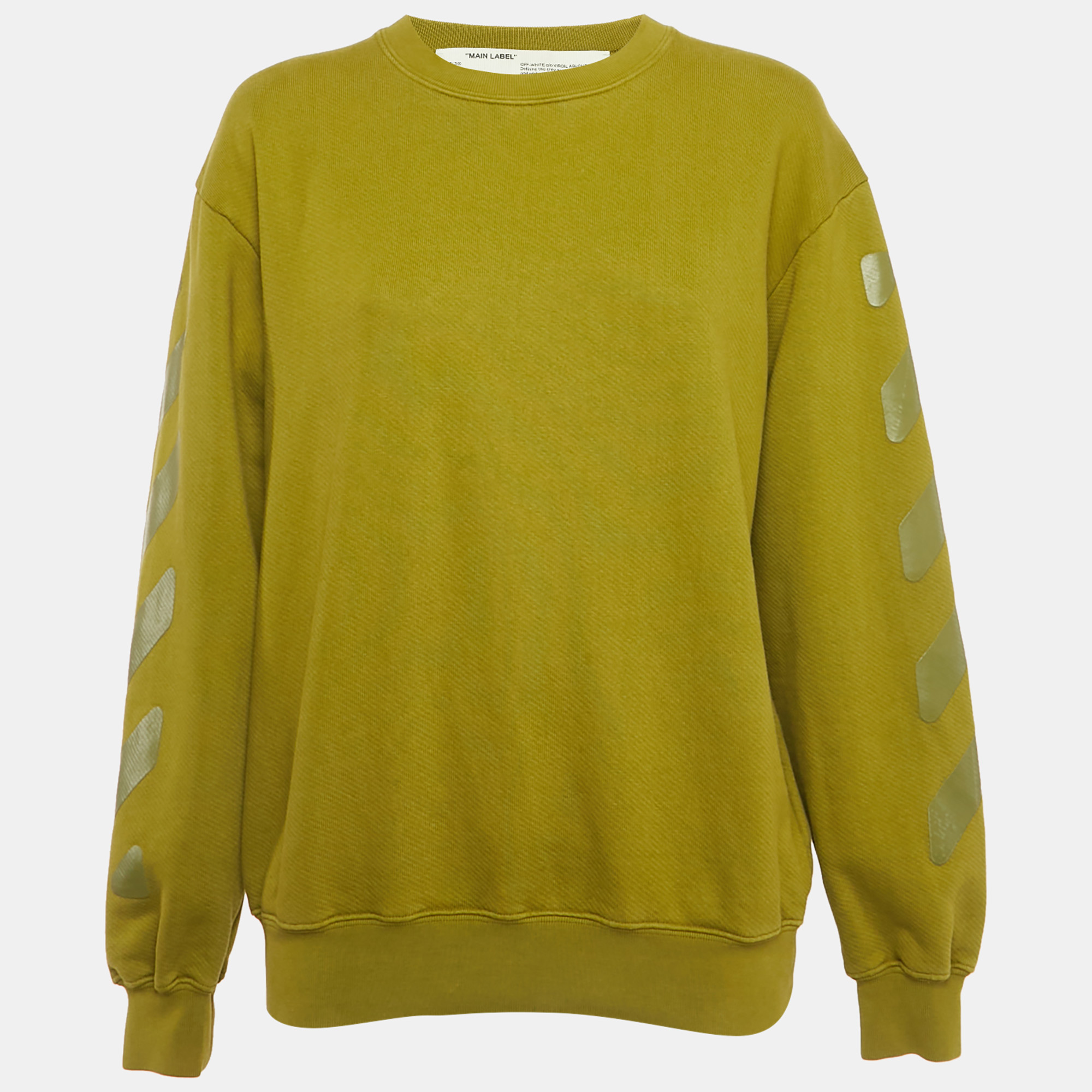 

Off-White Green Cotton Crewneck Arrow Print Sweatshirt S
