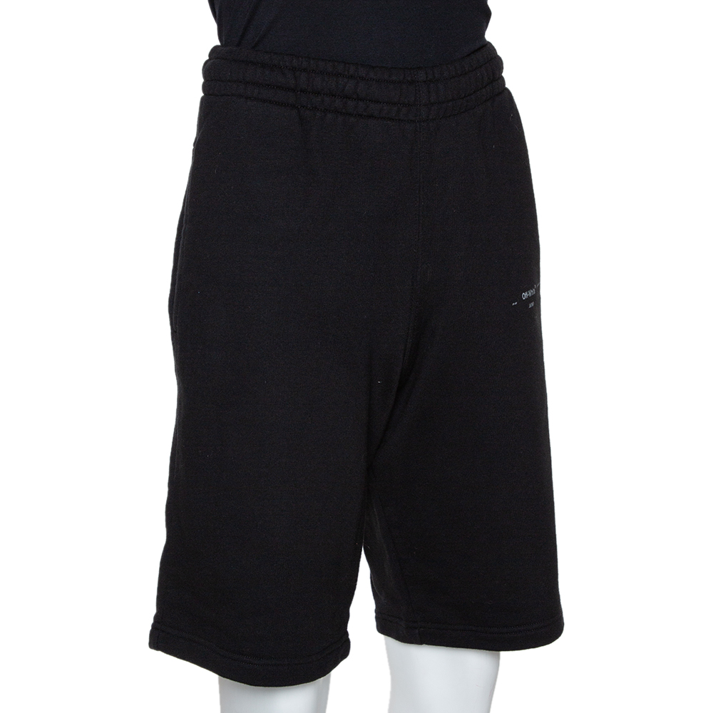 

Off White Black Knit Man Collection Print Shorts