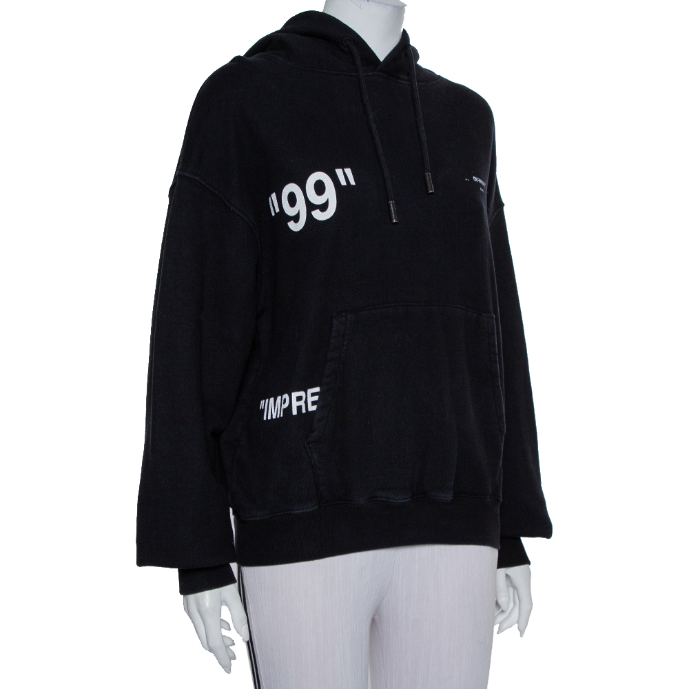 

Off-White Black Ice Man Printed Cotton Hoodie