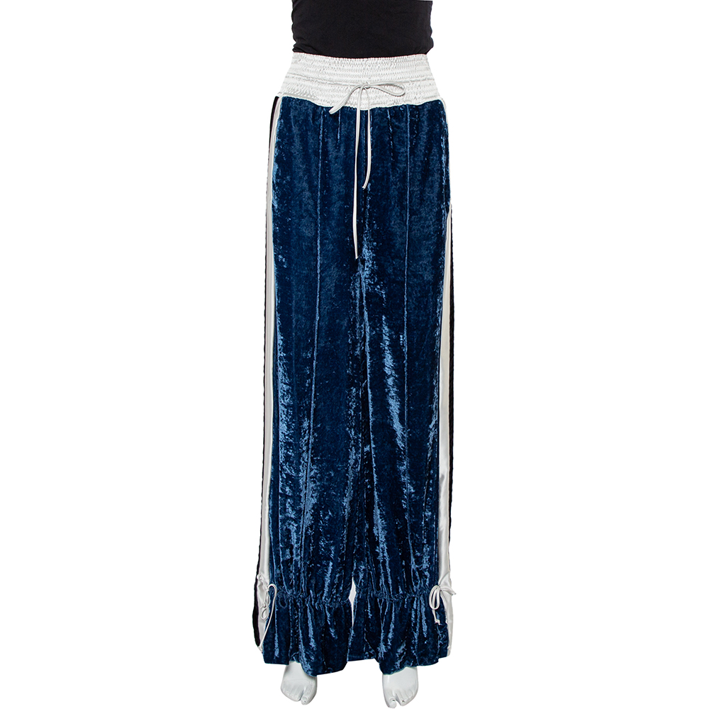 velvet track pants
