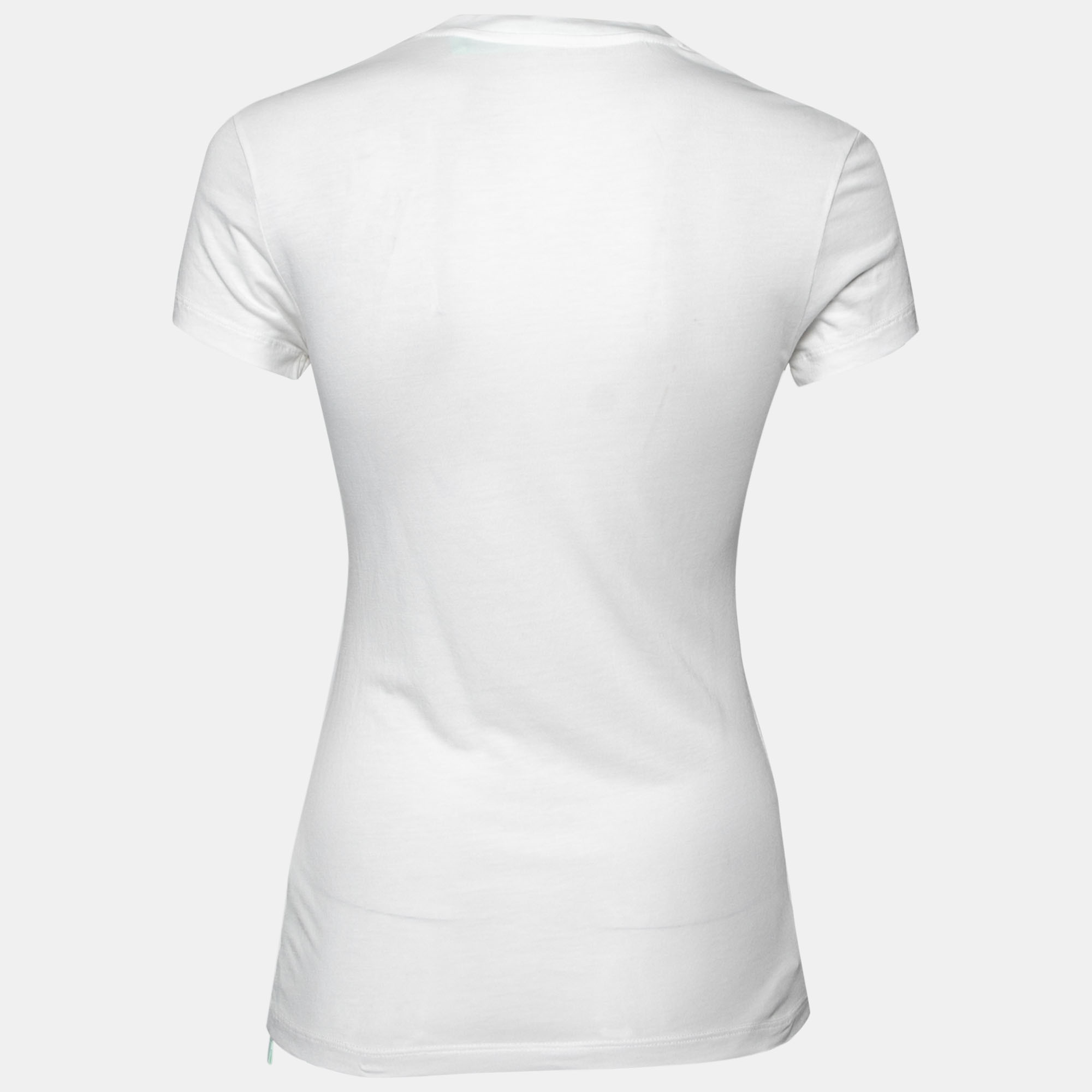 

Off-White White Cotton Logo Printed Short Sleeve T-Shirt