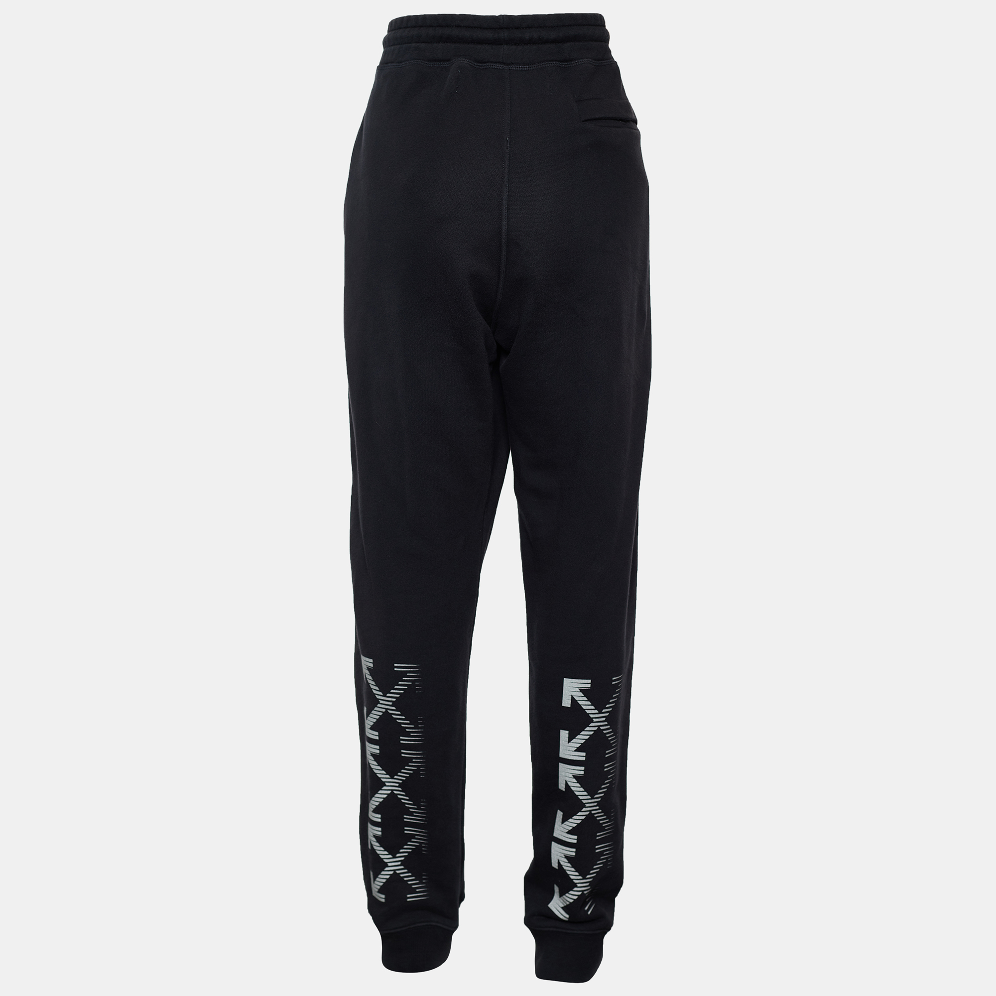 

Off-White Black Cotton Knit Logo Track Pant