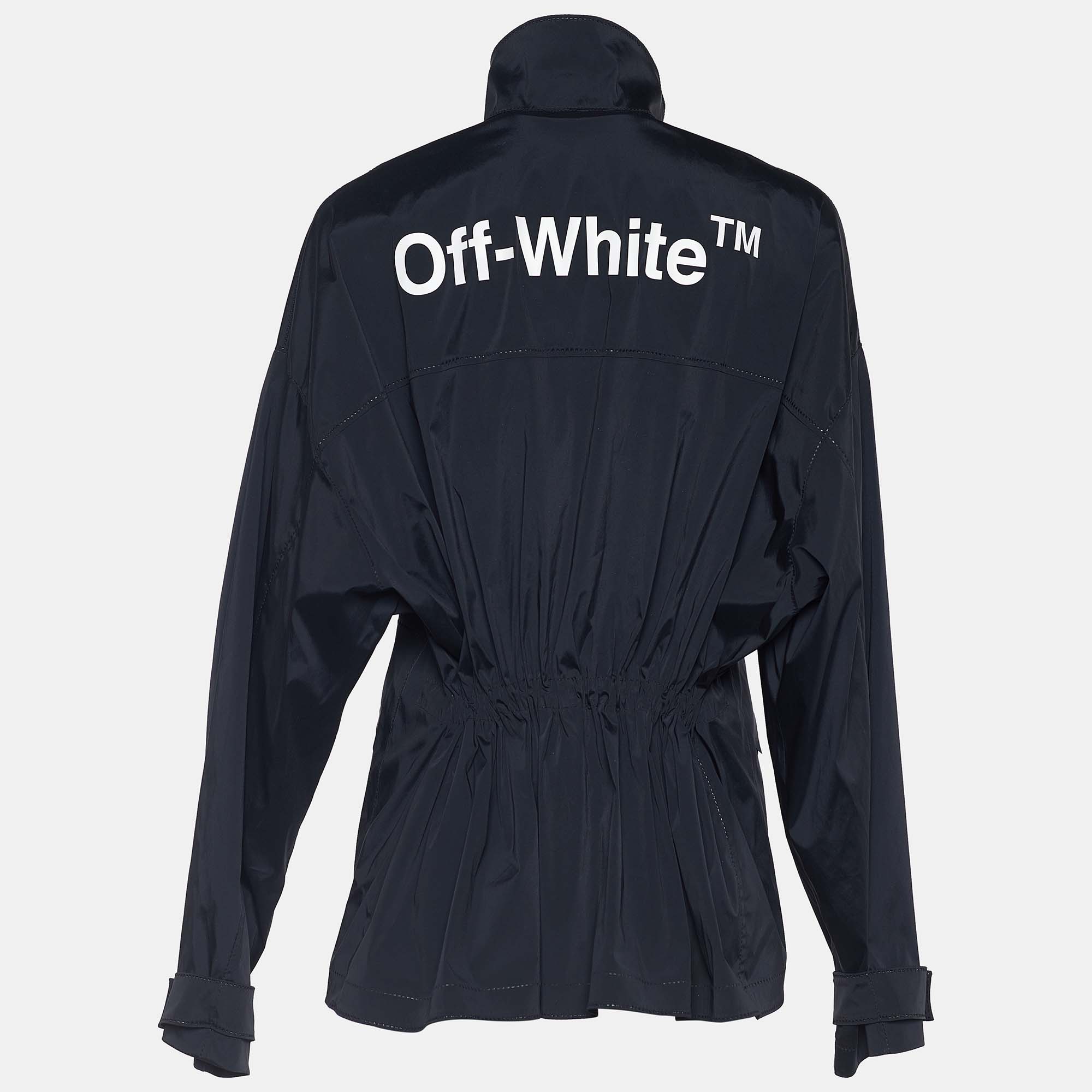 

Off-White Black Technical Button front Oversized Track Jacket