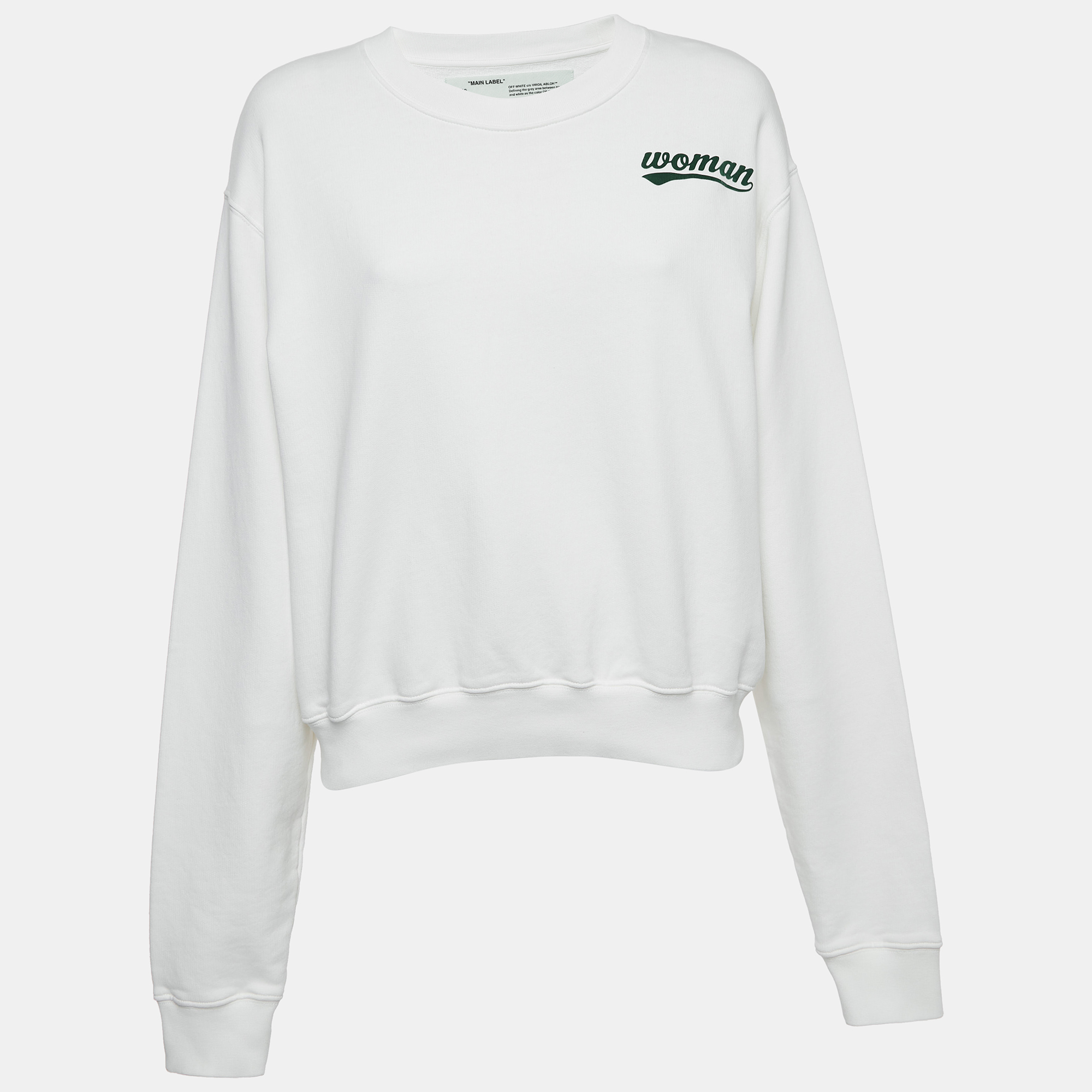 

Off-White White Woman Patch Cotton Sweatshirt M