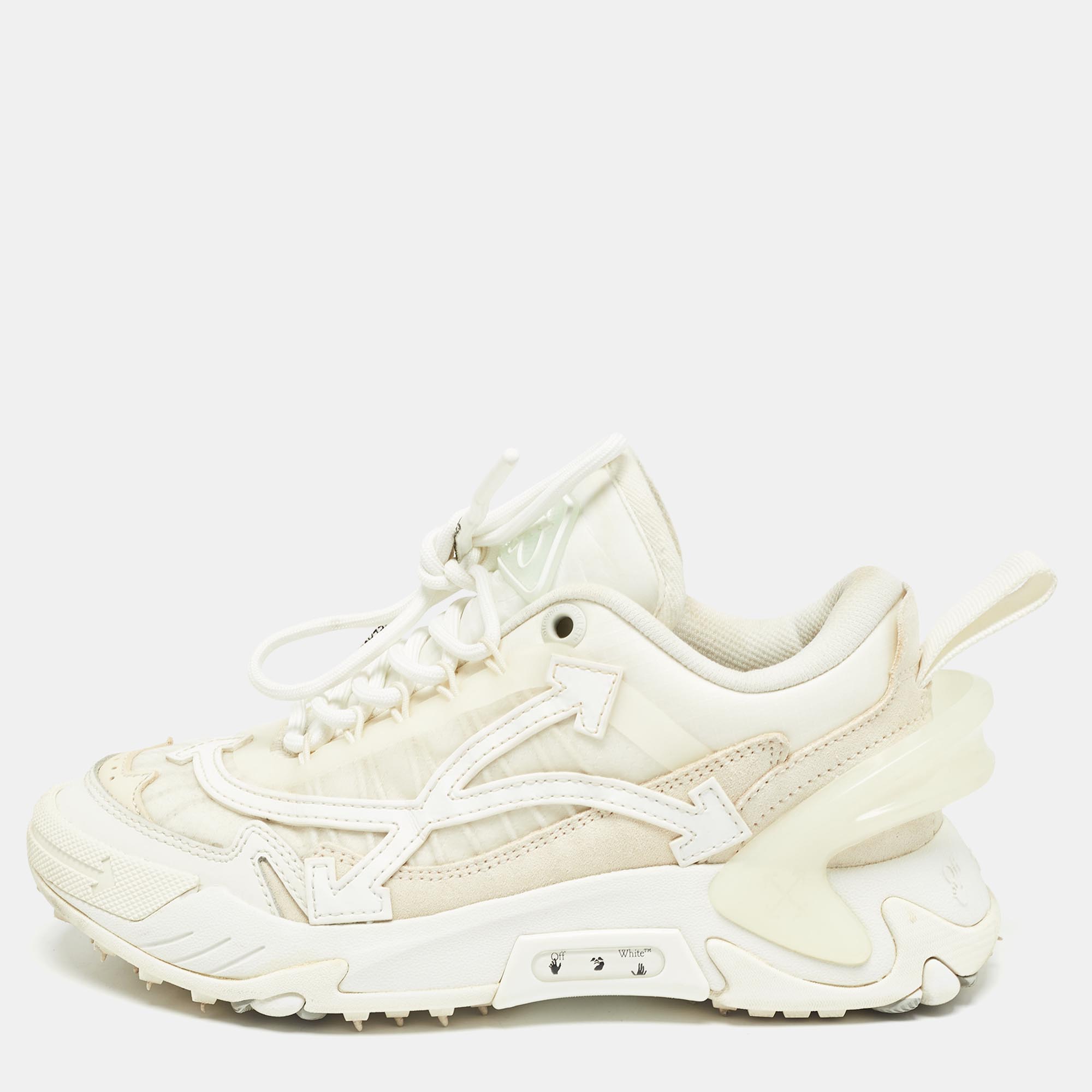 

Off-White White Mesh and Leather Odsy-2000 Sneakers Size