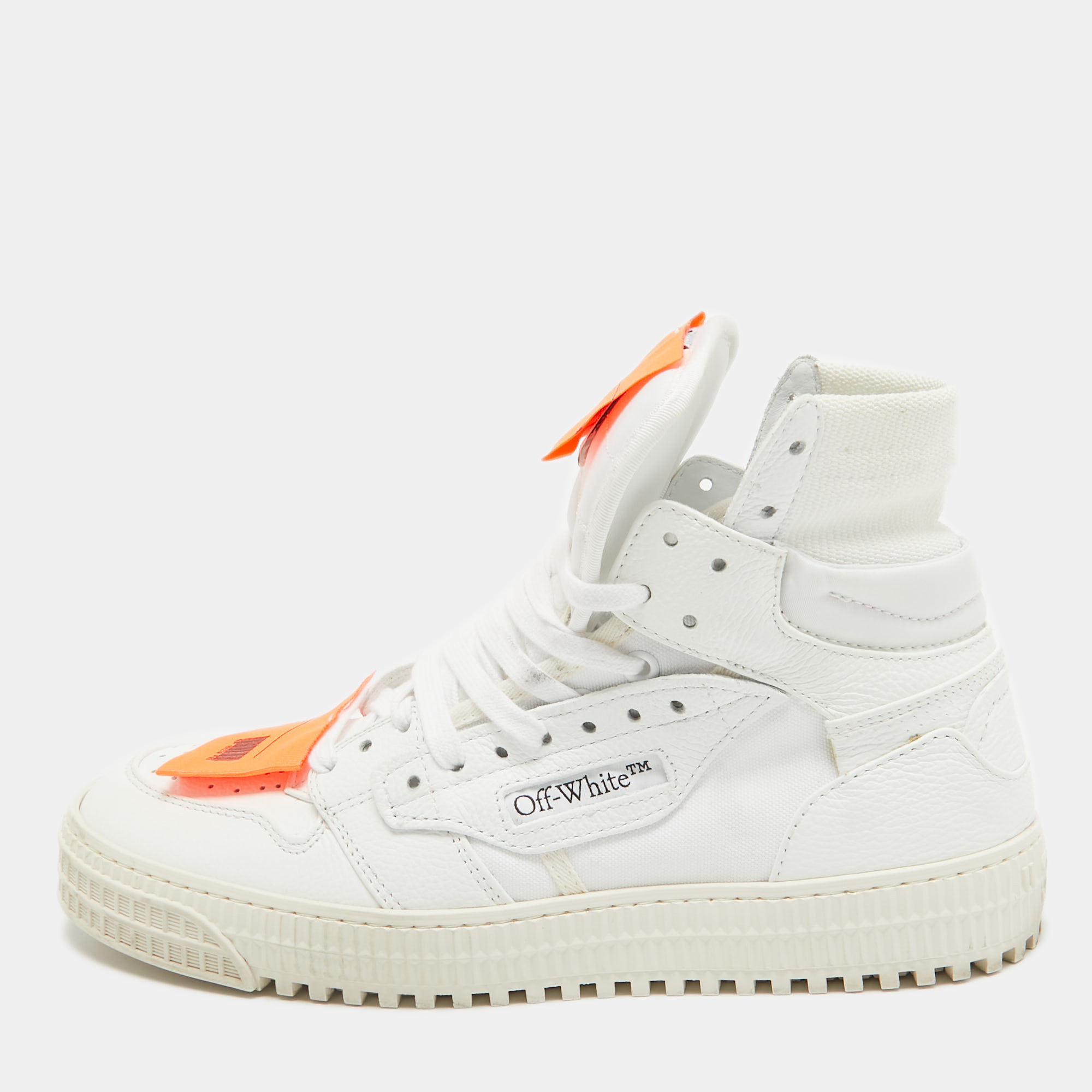 

Off-White White Leather and Canvas 3.0 Off Court Sneakers Size