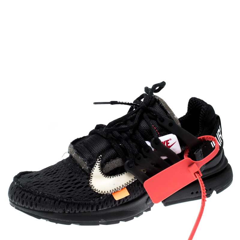 Pre Owned Off White Off White X Nike Back Technical Fabric The 10 Presto Sneakers Size 38 5 In Black Modesens