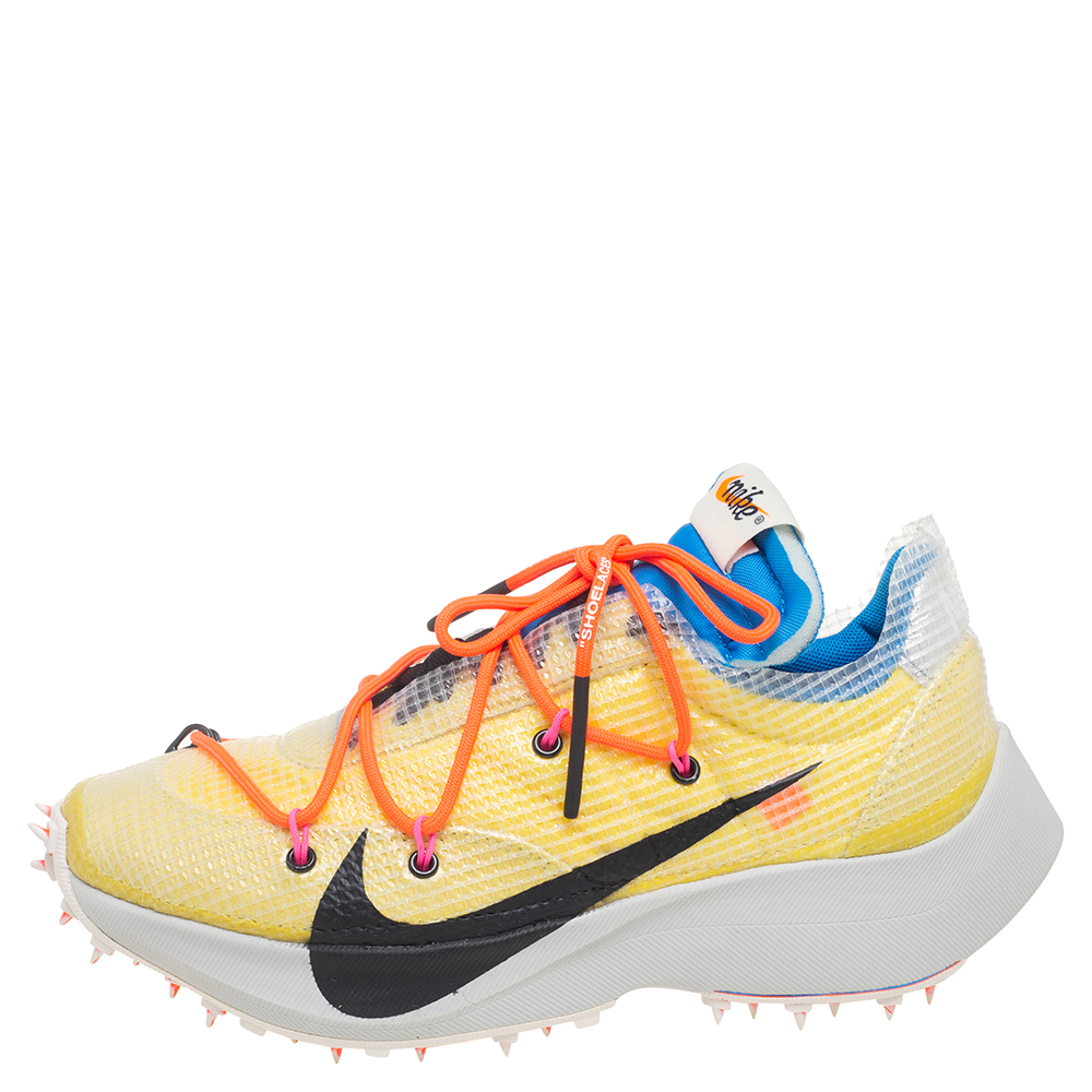 

Off White x Nike Multicolor Nylon And Fabric Vapor Street Low Top Sneakers Size