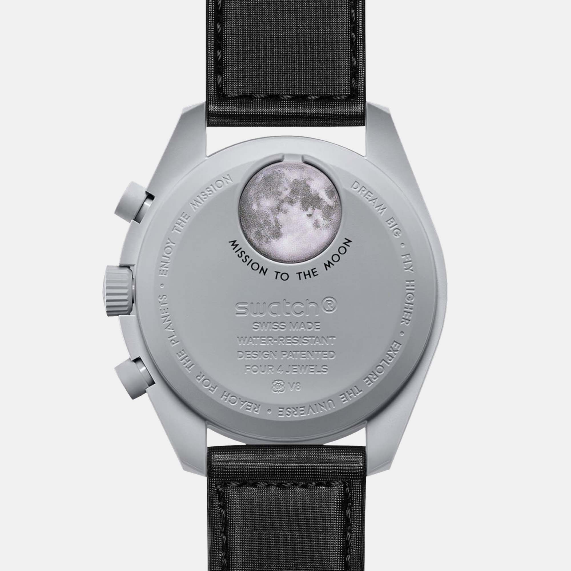 

Omega Grey Velcro Omega Mission To The Moon, Black