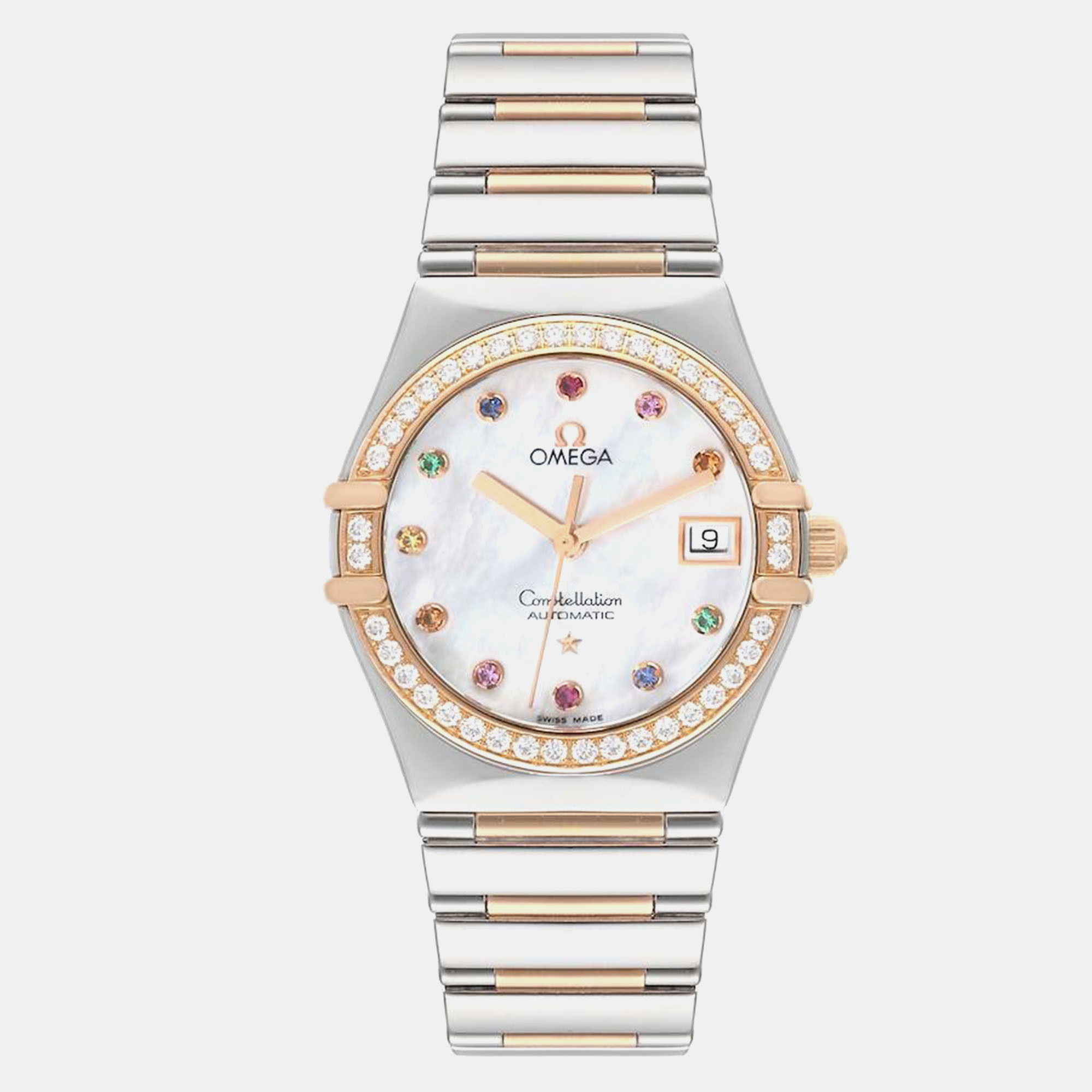 

Omega Mother Of Pearl Diamond, Silver