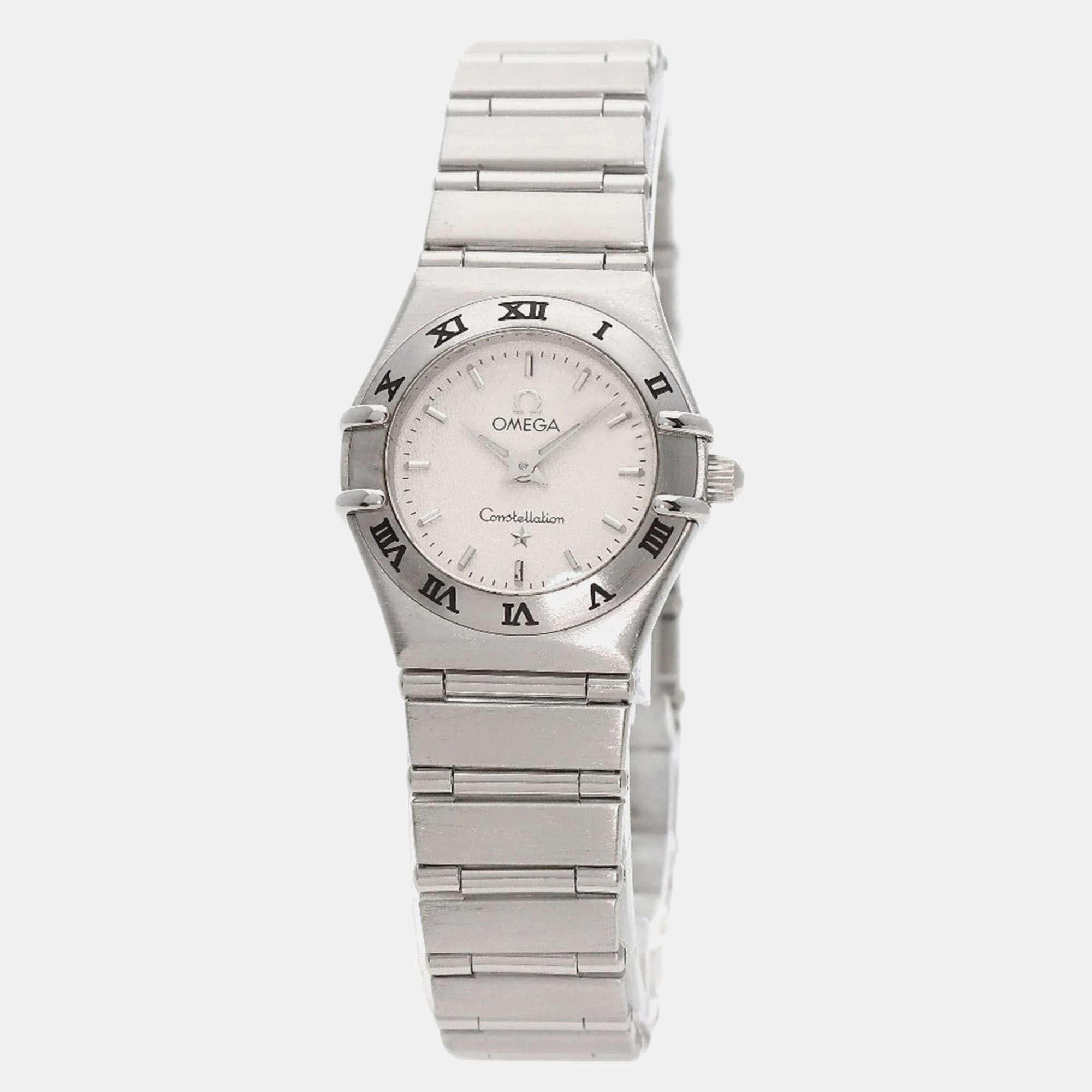 

Omega White Stainless Steel Constellation Quartz Women's Wristwatch 23 mm