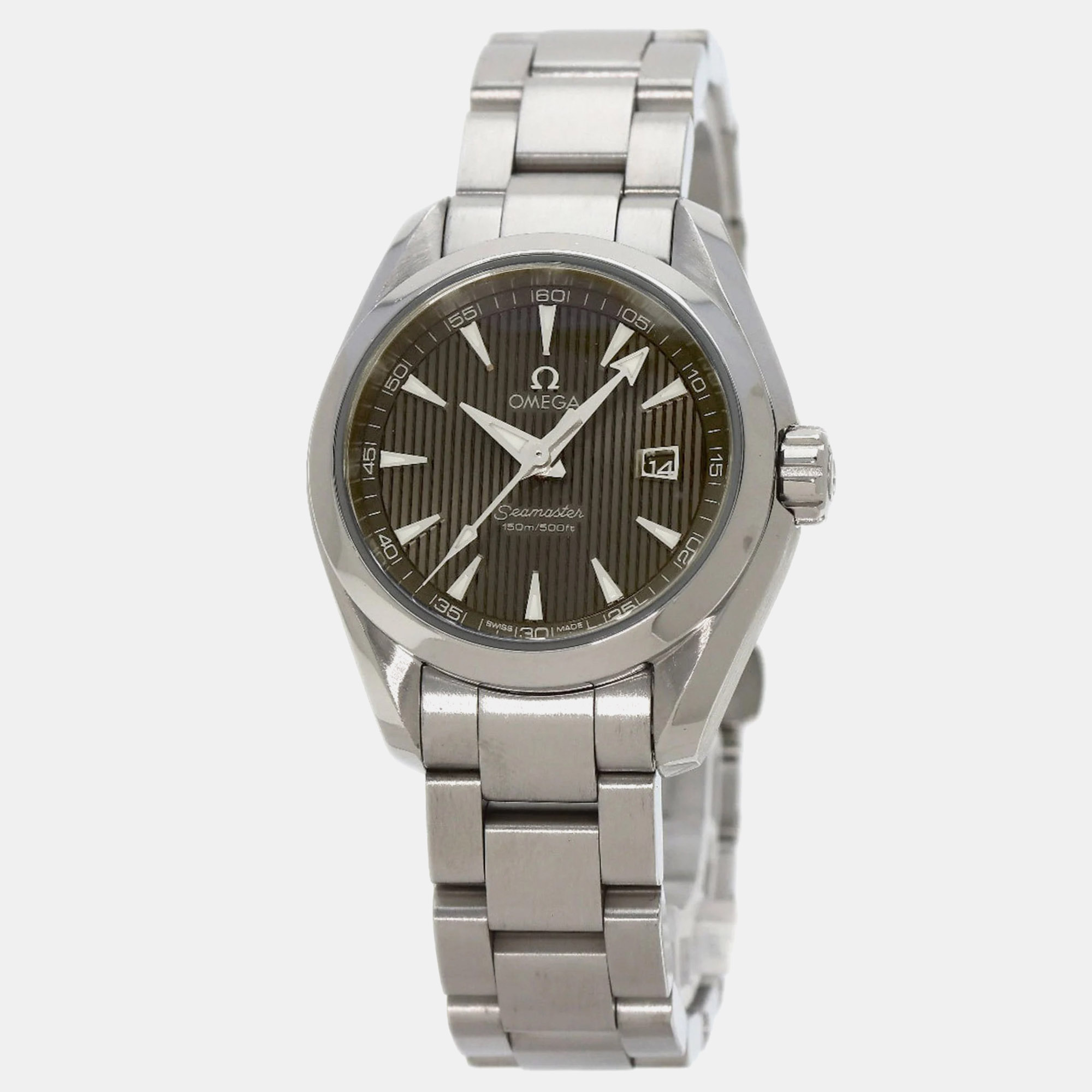 

Omega Grey Stainless Steel Seamaster Aqua Terra Quartz Women's Wristwatch 30 mm