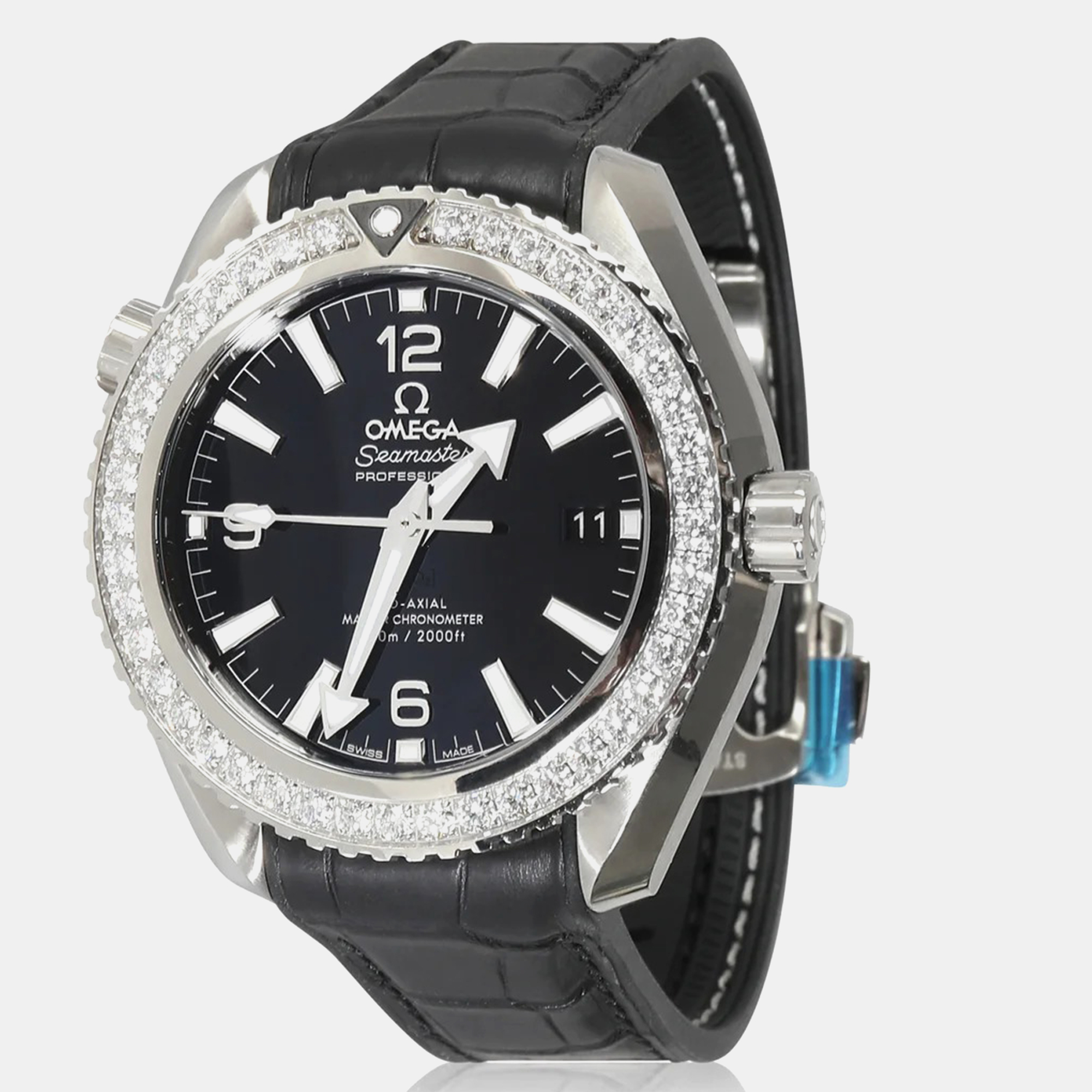 

Omega Black Diamond Stainless Steel Seamaster Planet Ocean