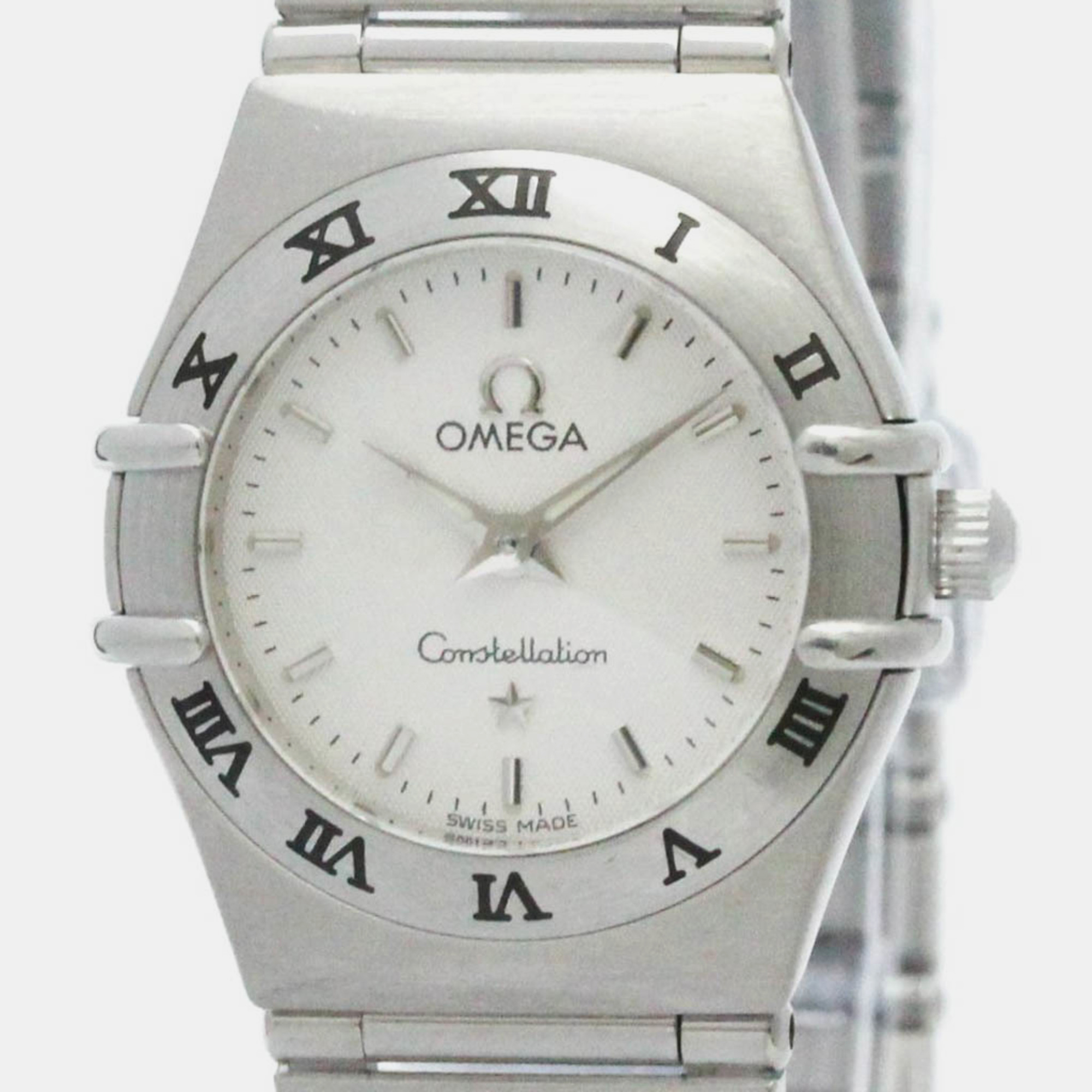 Pre-owned Omega Constellation Steel Quartz Ladies Watch 1562.30 In Silver