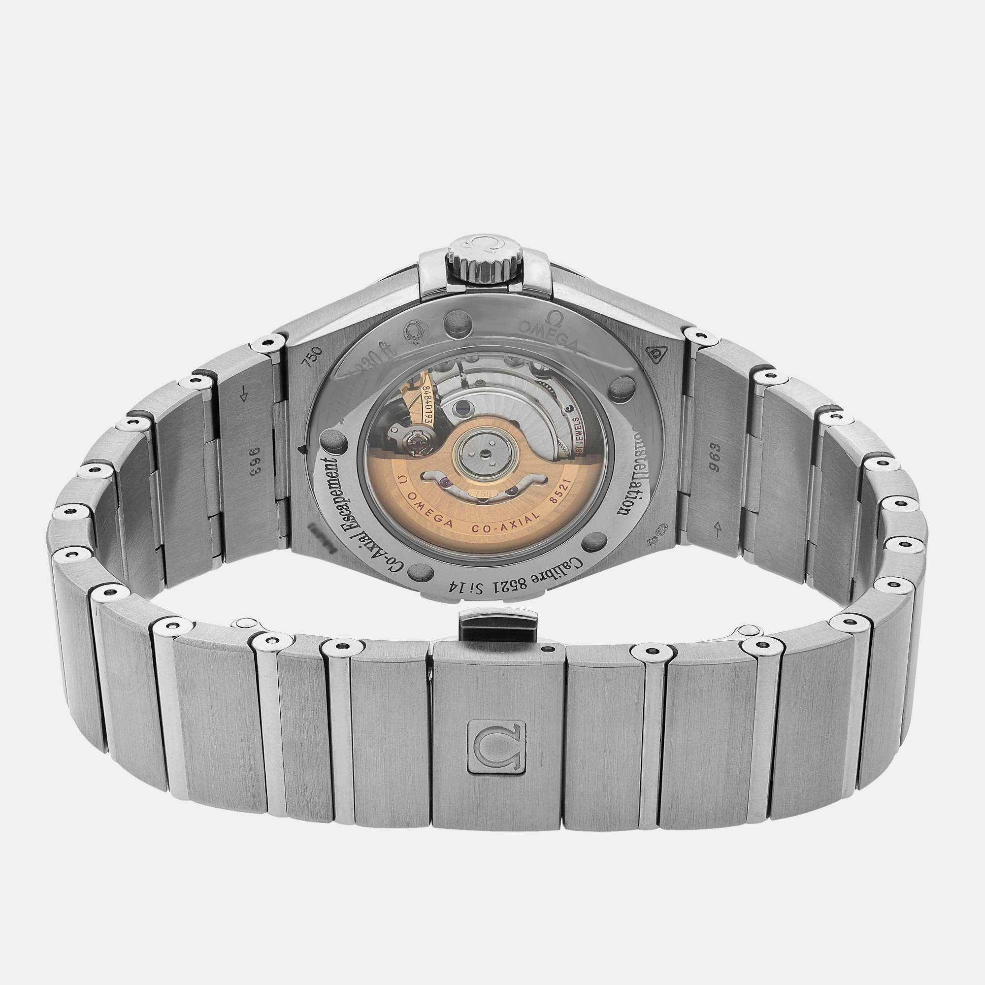 Omega Black 18K White Gold Constellation 123.55.31.20.51.001 Automatic Women`s Wristwatch 33mm 