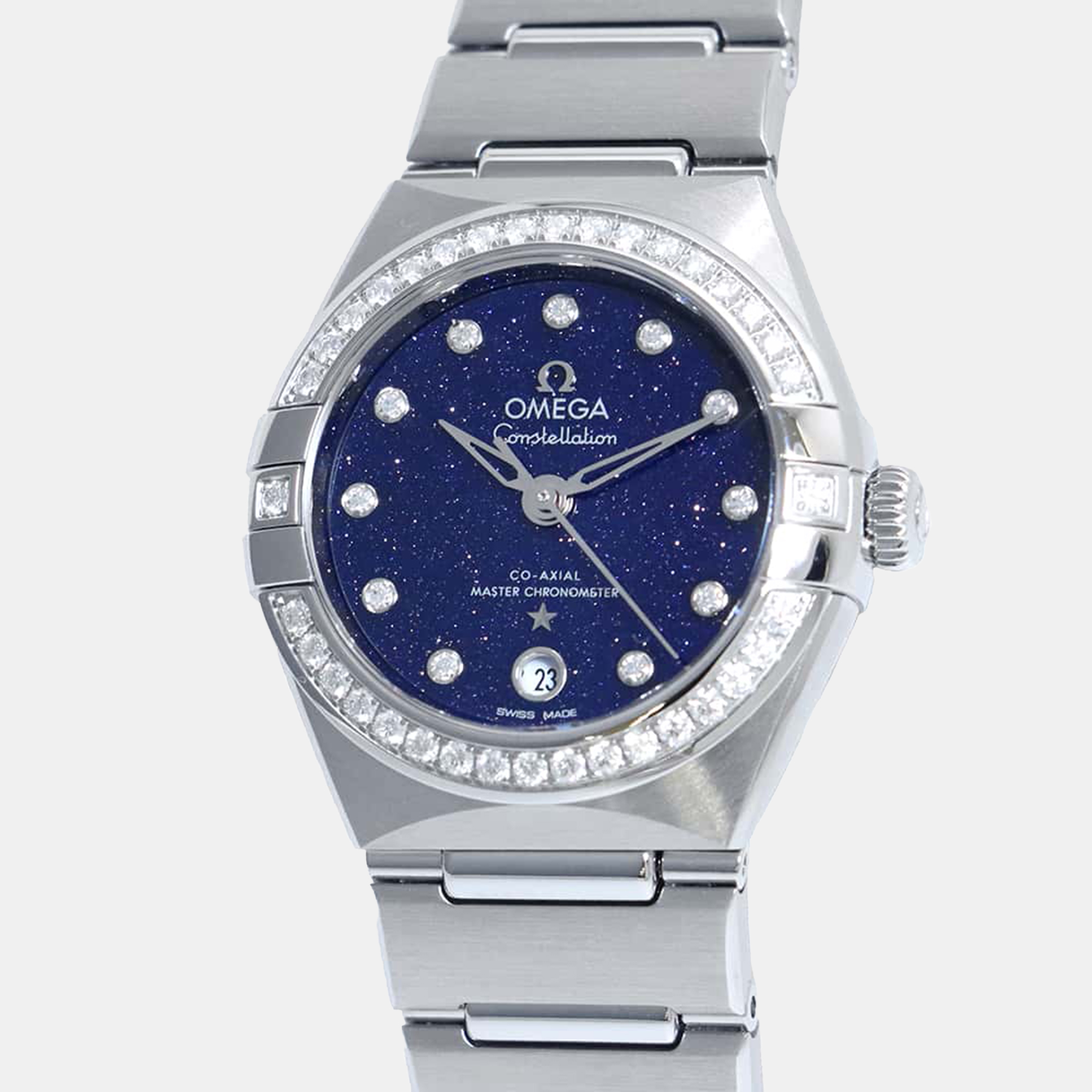 

Omega Blue Stainless Steel Constellation 131.15.29.20.53.001 Automatic Women's Wristwatch 29 mm