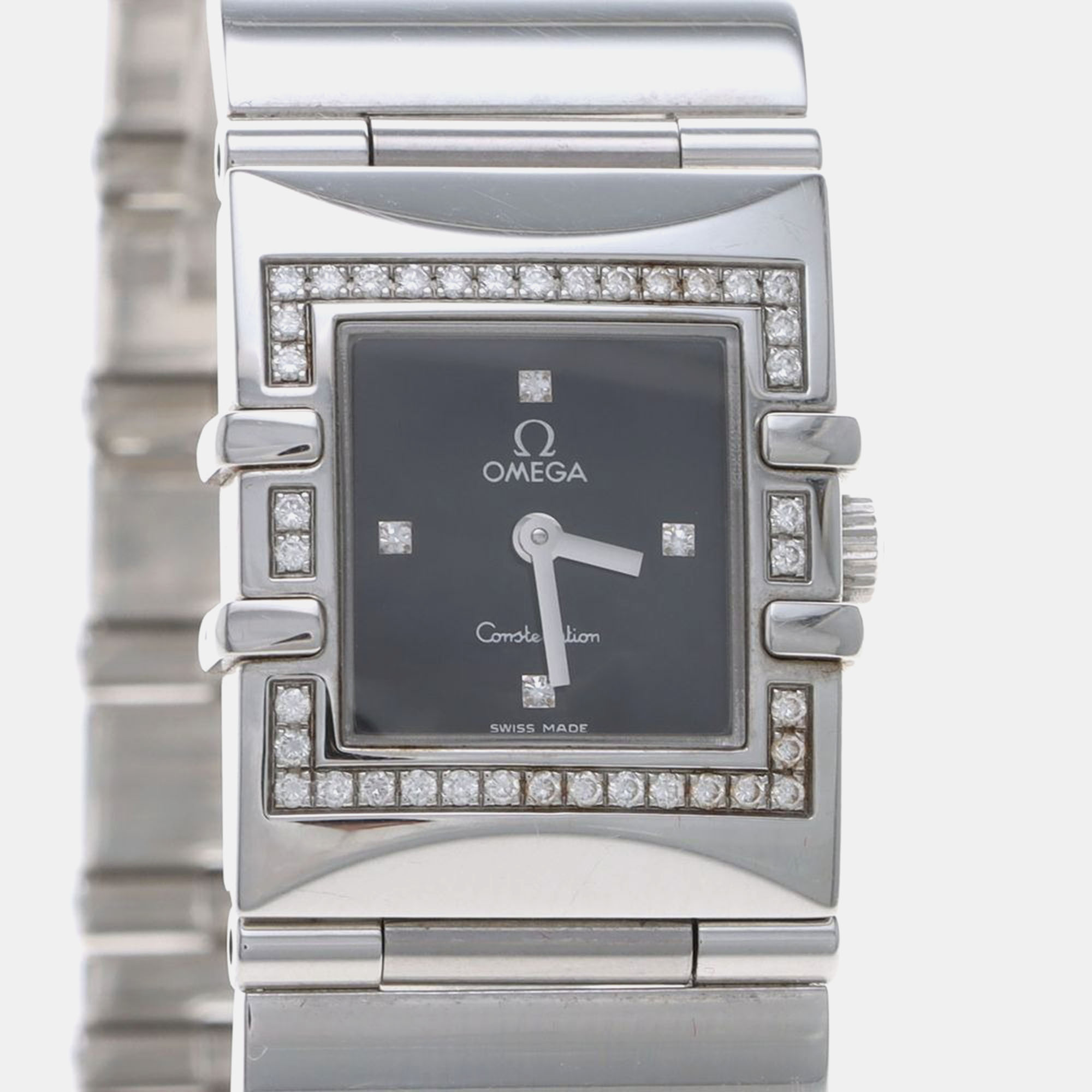 

Omega Constellation 1528.46 Quartz Black Stainless Steel Women's Wristwatch 21 mm