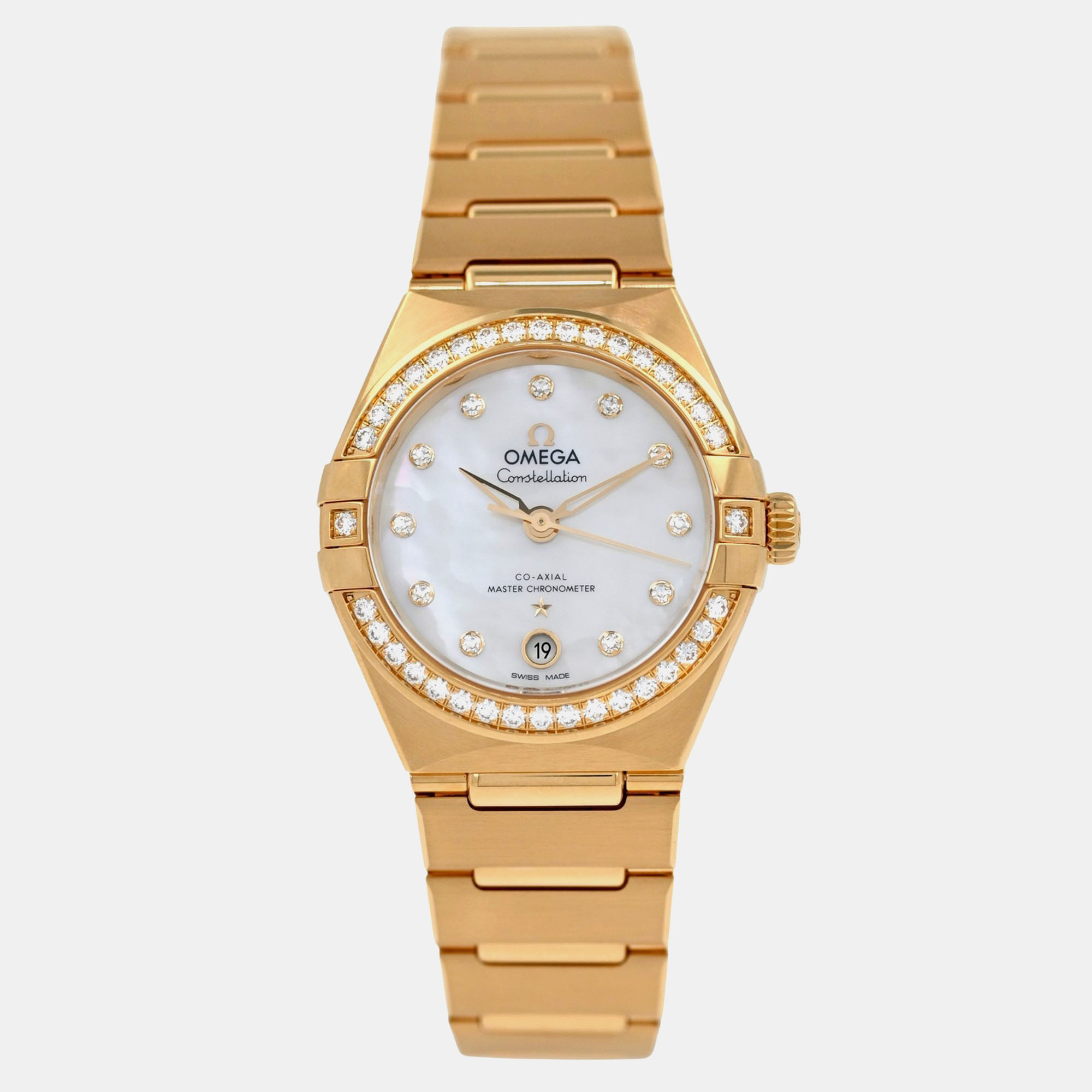 

Omega Constellation 131.55.29.20.55.002 Automatic White diamonds 18k gold Women's Wristwatch 29 mm, Silver