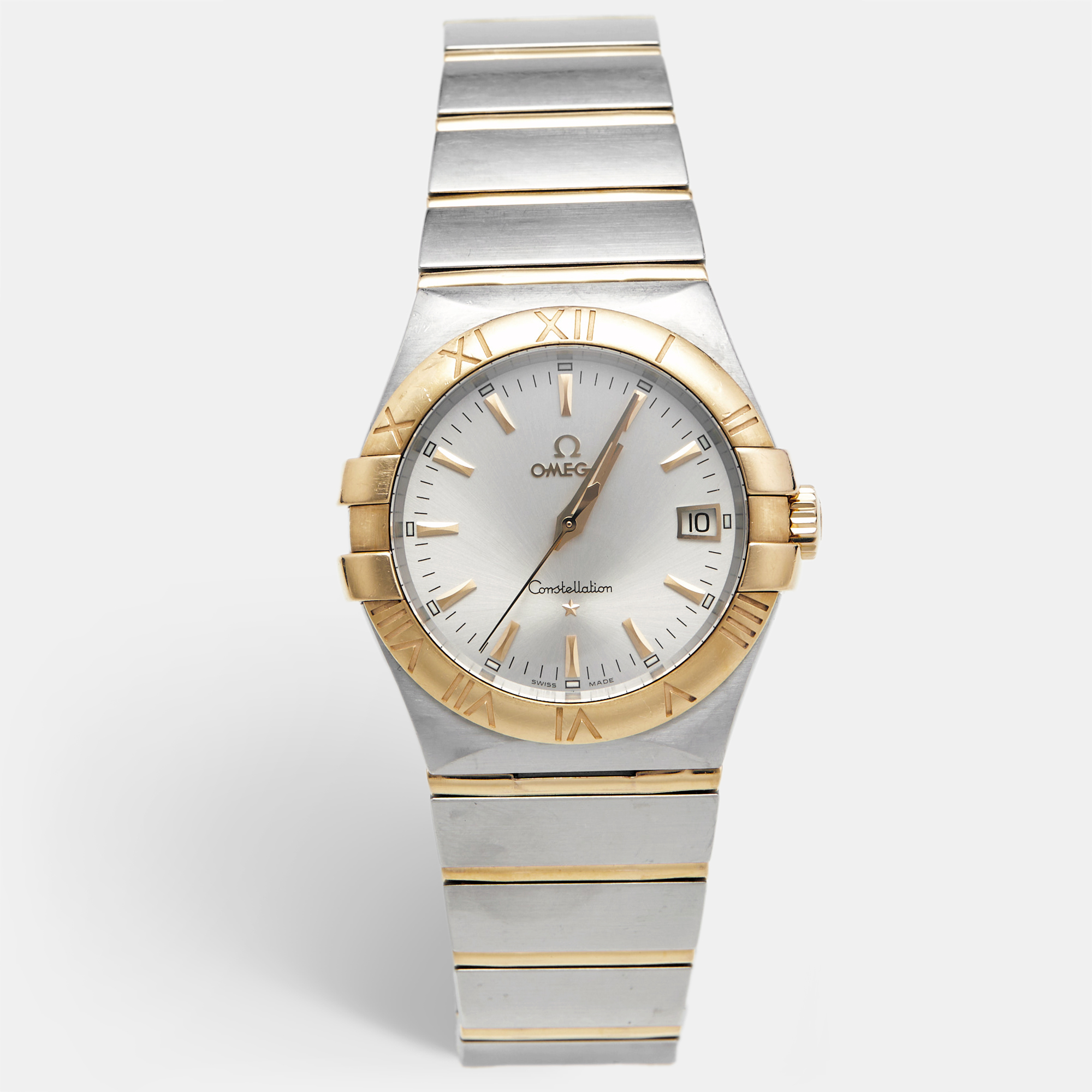 Omega Constellation 12320356002002 Silver Dial 18k Yellow Gold Stainless Steel Unisex Wristwatch 35 mm Omega Constellation 12320356002002 Silver Dial 18k Yellow Gold Stainless Steel Unisex Wristwatch 35 mm