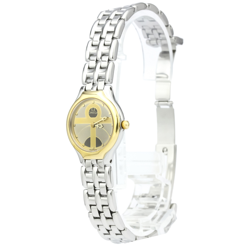 Omega Two Tone 18K Yellow Gold and Stainless Steel De Ville Women's ...