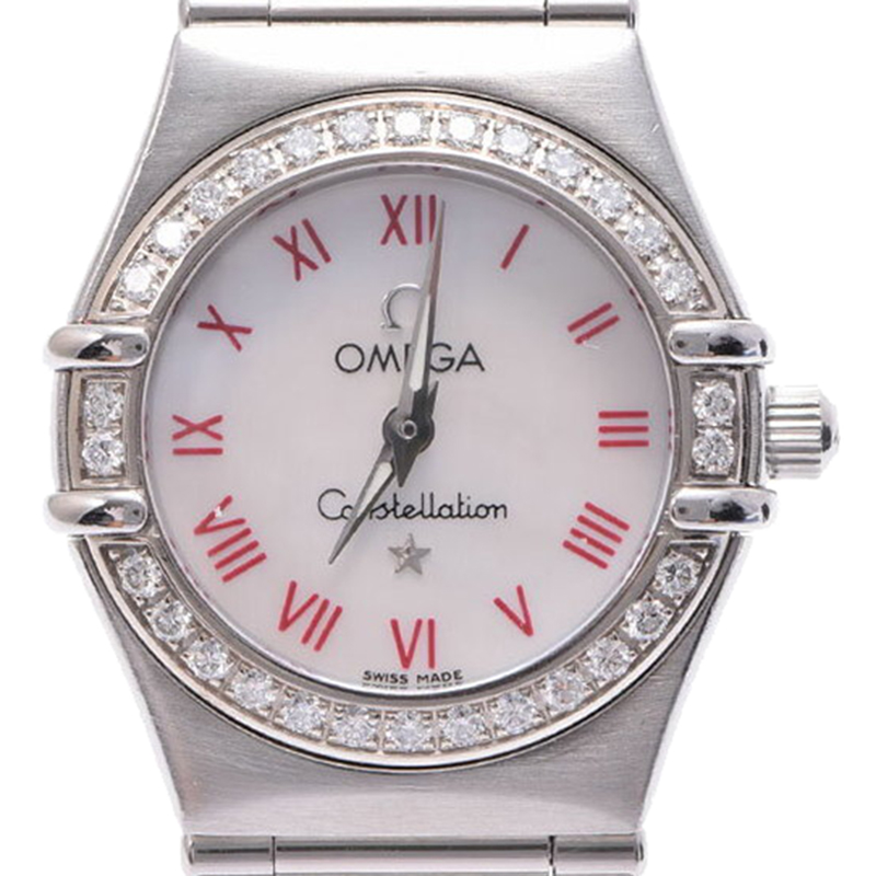 

Omega MOP Stainless Steel Diamond Constellation Women's Wristwatch, White