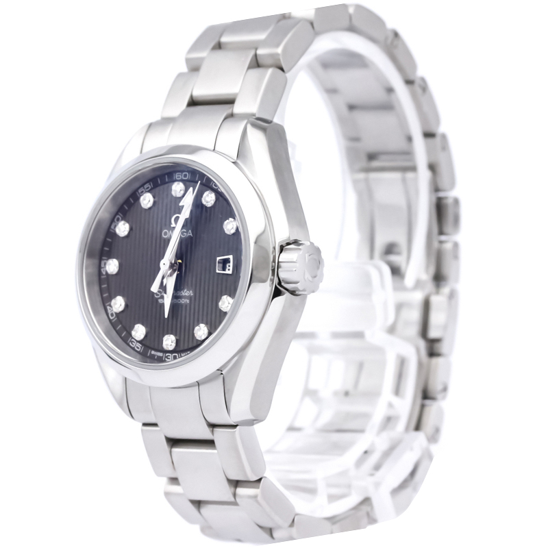

Omega Black Stainless Steel Seamaster Aqua Terra Women's Wristwatch