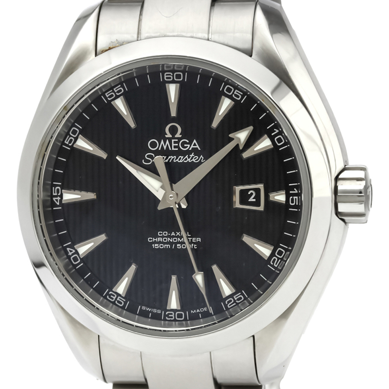 

Omega Black Stainless Steel Seamaster Aqua Terra Women's Wristwatch
