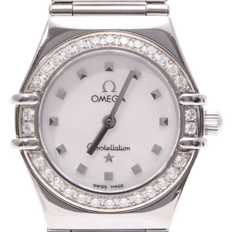 

Omega MOP Stainless Steel Diamond Constellation My Choice Women's Wristwatch, Silver