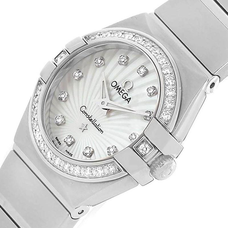 

Omega MOP Stainless Steel Diamond Constellation, White