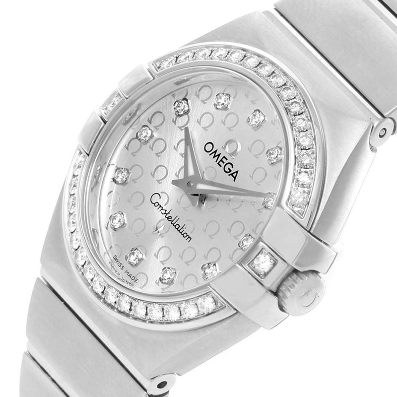 

Omega Silver Stainless Steel Diamond Constellation