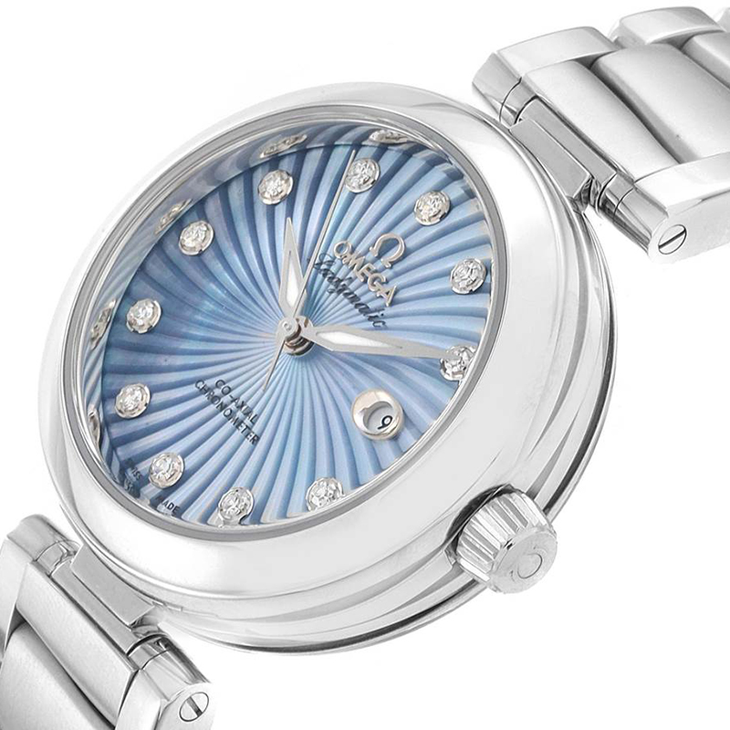 

Omega Blue MOP Stainless Steel De Ville Ladymatic