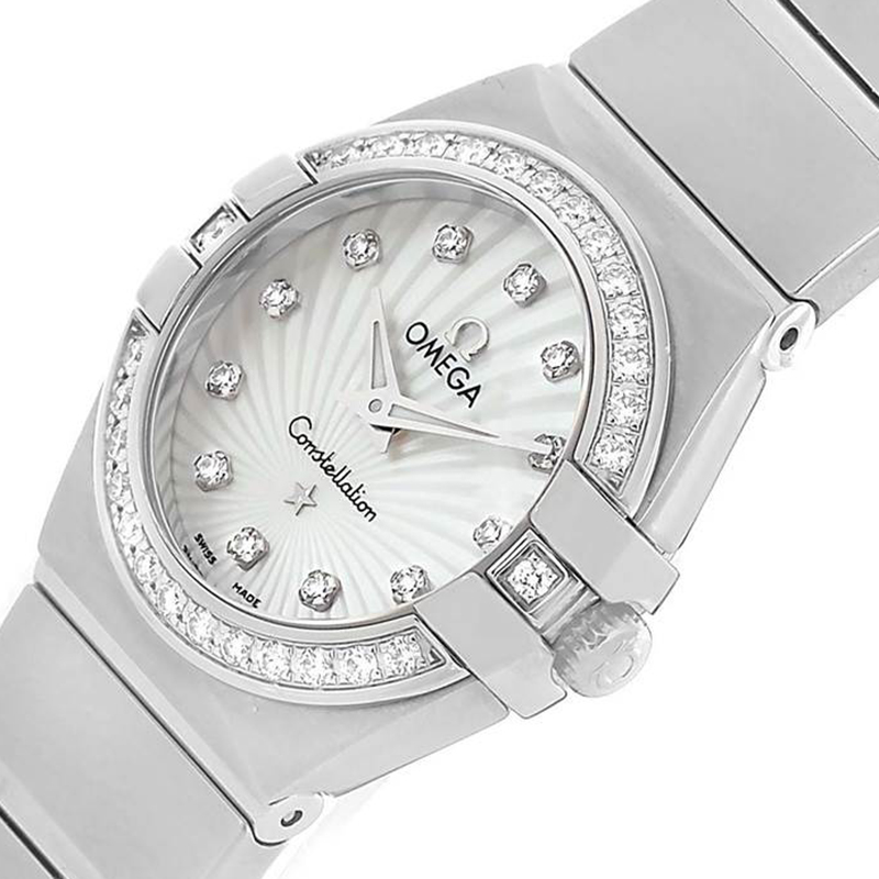 

Omega MOP Stainless Steel Diamond Constellation, Silver