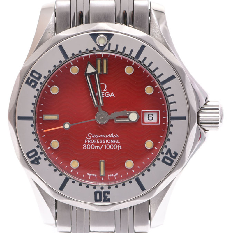 

Omega Red Stainless Steel Seamaster