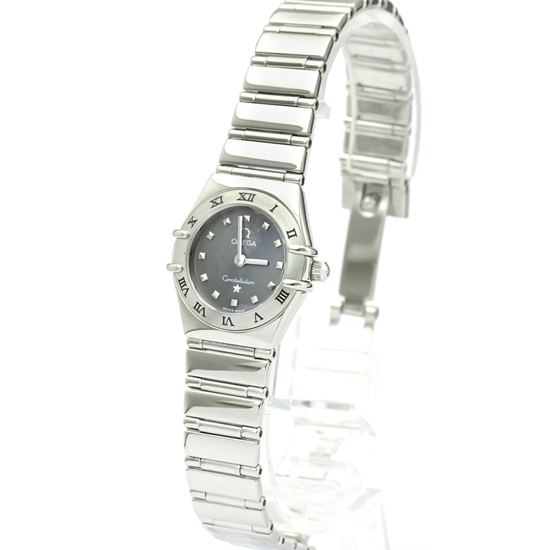 Pre Owned Omega Gray Stainless Steel Constellation 1561.51 Women's Wristwatch 22 MM