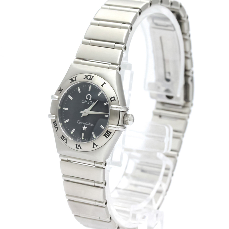 Pre Owned Omega Gray Stainless Steel Constellation 1562.40 Women's Wristwatch 22 MM