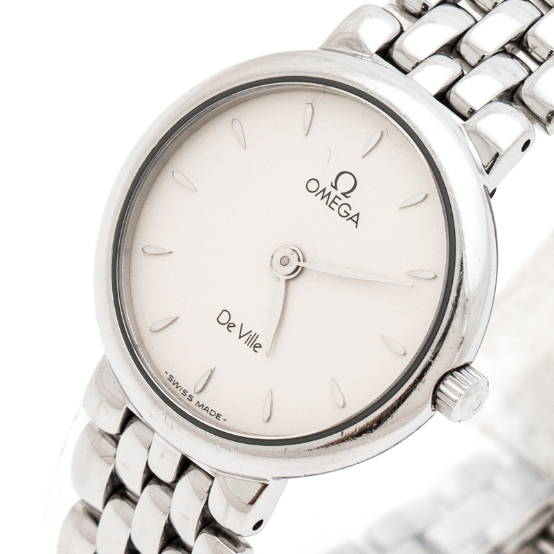 

Omega Silver White Stainless Steel De Ville