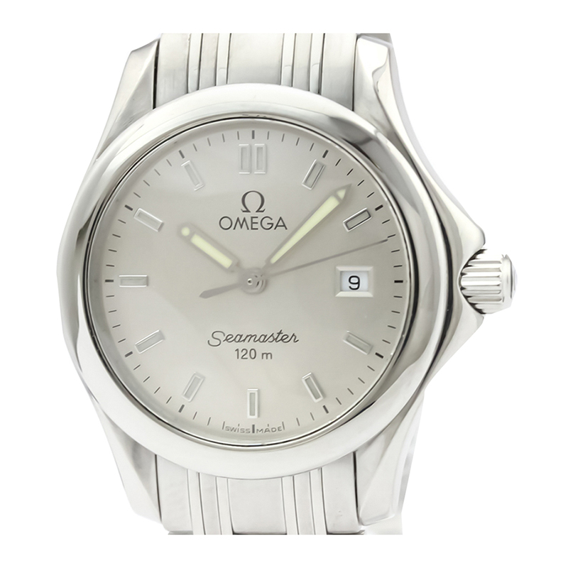 Pre Owned Omega Silver Stainless Steel Seamaster 120M 2571.31 Women's Wristwatch 28MM
