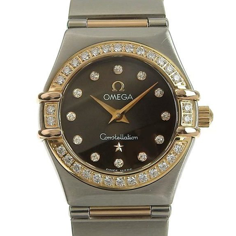 

Omega Black Gold Plated Diamond and Stainless Steel Constellation Women's Wristwatch