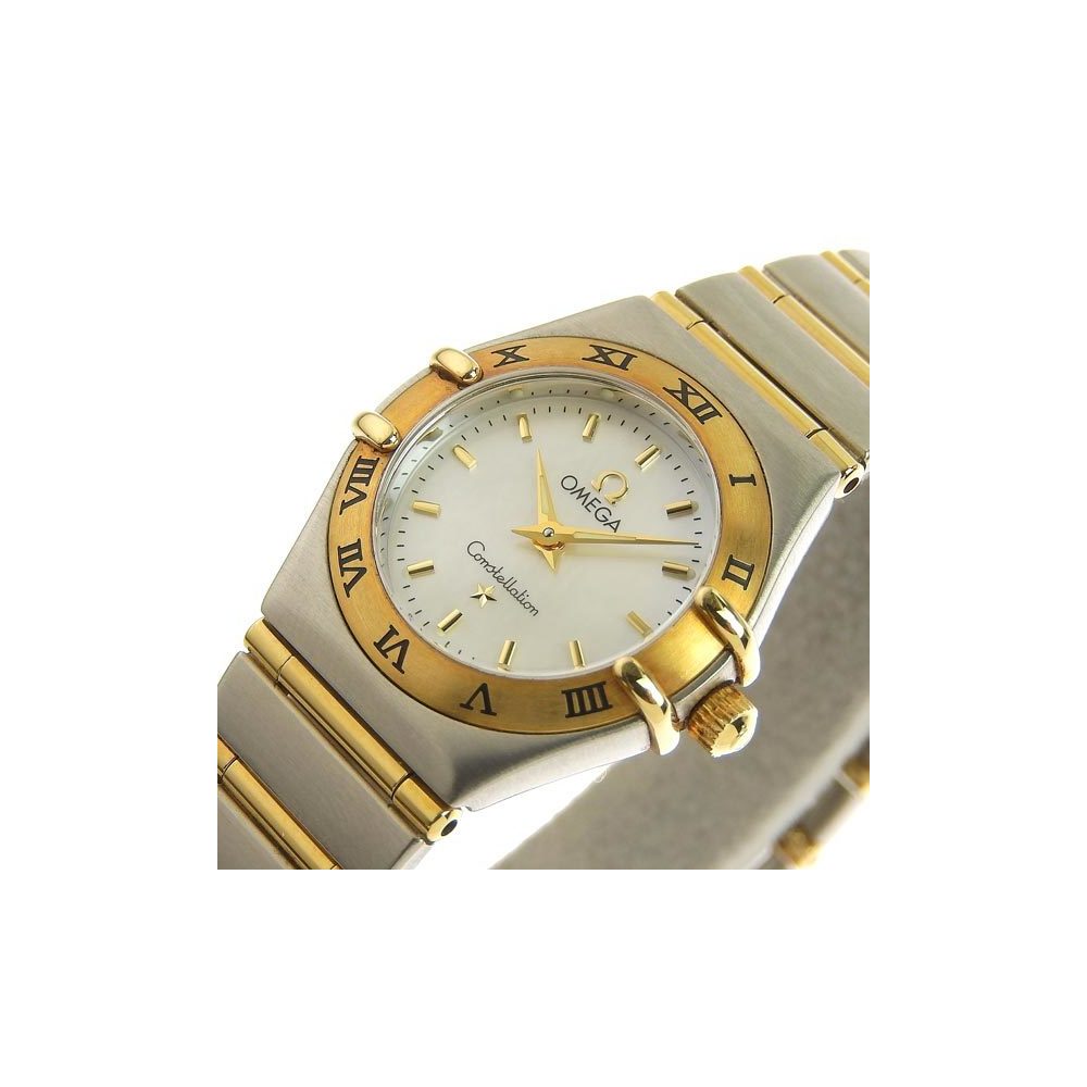 

Omega White Shell Gold Plated and Stainless Steel Constellation Women's Wristwatch