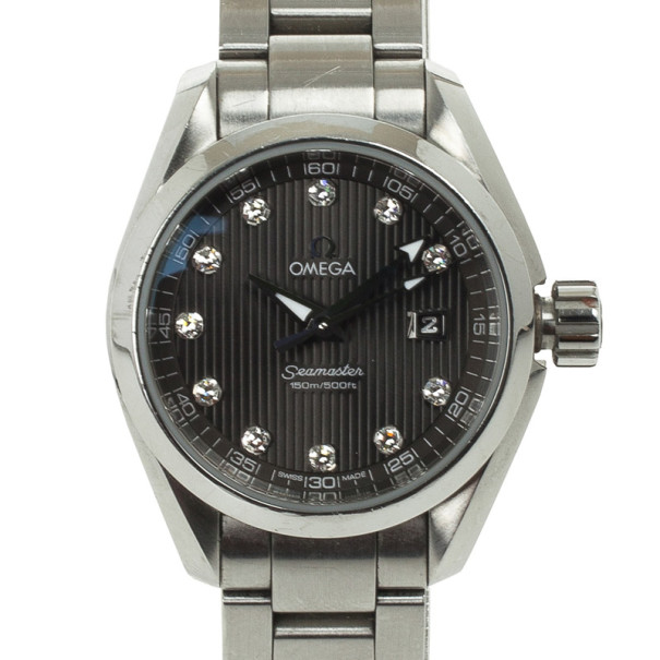 Pre Owned Omega Seamaster Mini Diamond Womens Wristwatch 30 MM